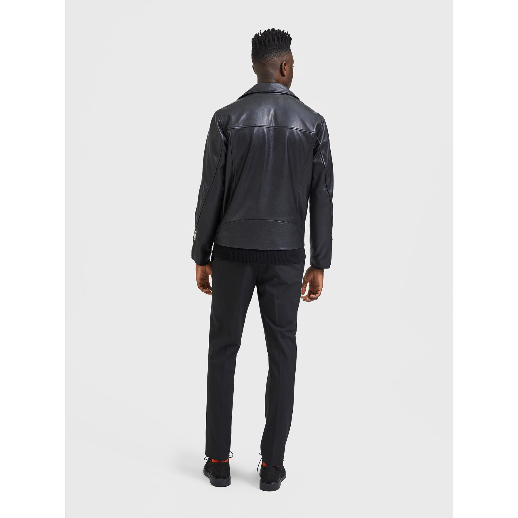 Selected Homme Geacă de piele Connor 16086881 Negru Regular Fit - Pled.ro