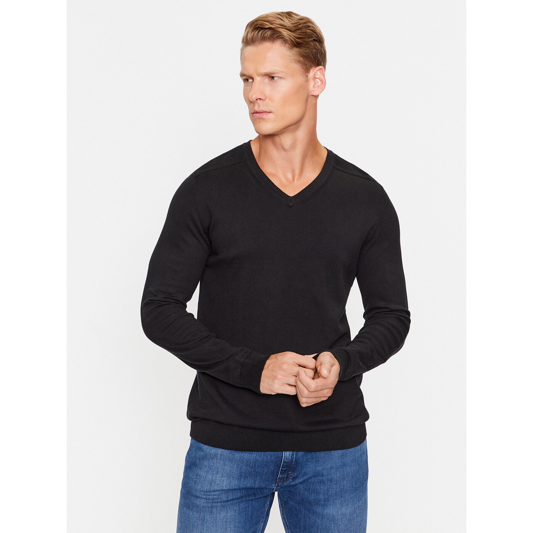 Selected Homme Pulover 16090147 Negru Regular Fit - Pled.ro