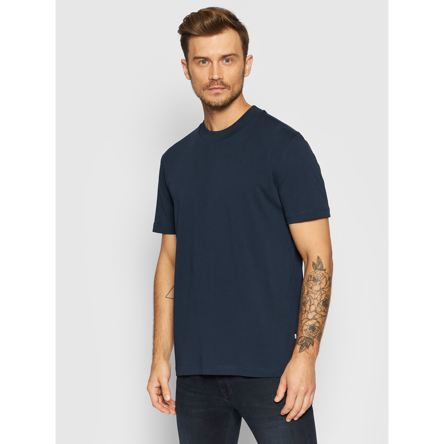 Selected Homme Tricou Colman 16077385 Bleumarin Relaxed Fit - Pled.ro