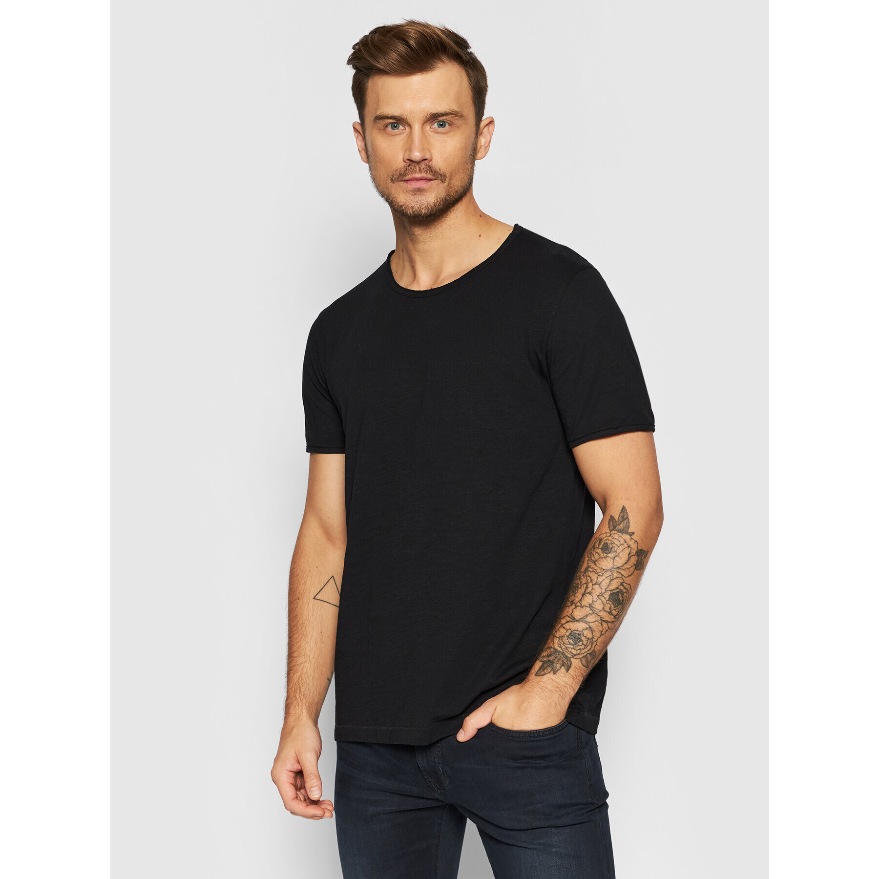 Selected Homme Tricou Morgan 16071775 Negru Regular Fit - Pled.ro