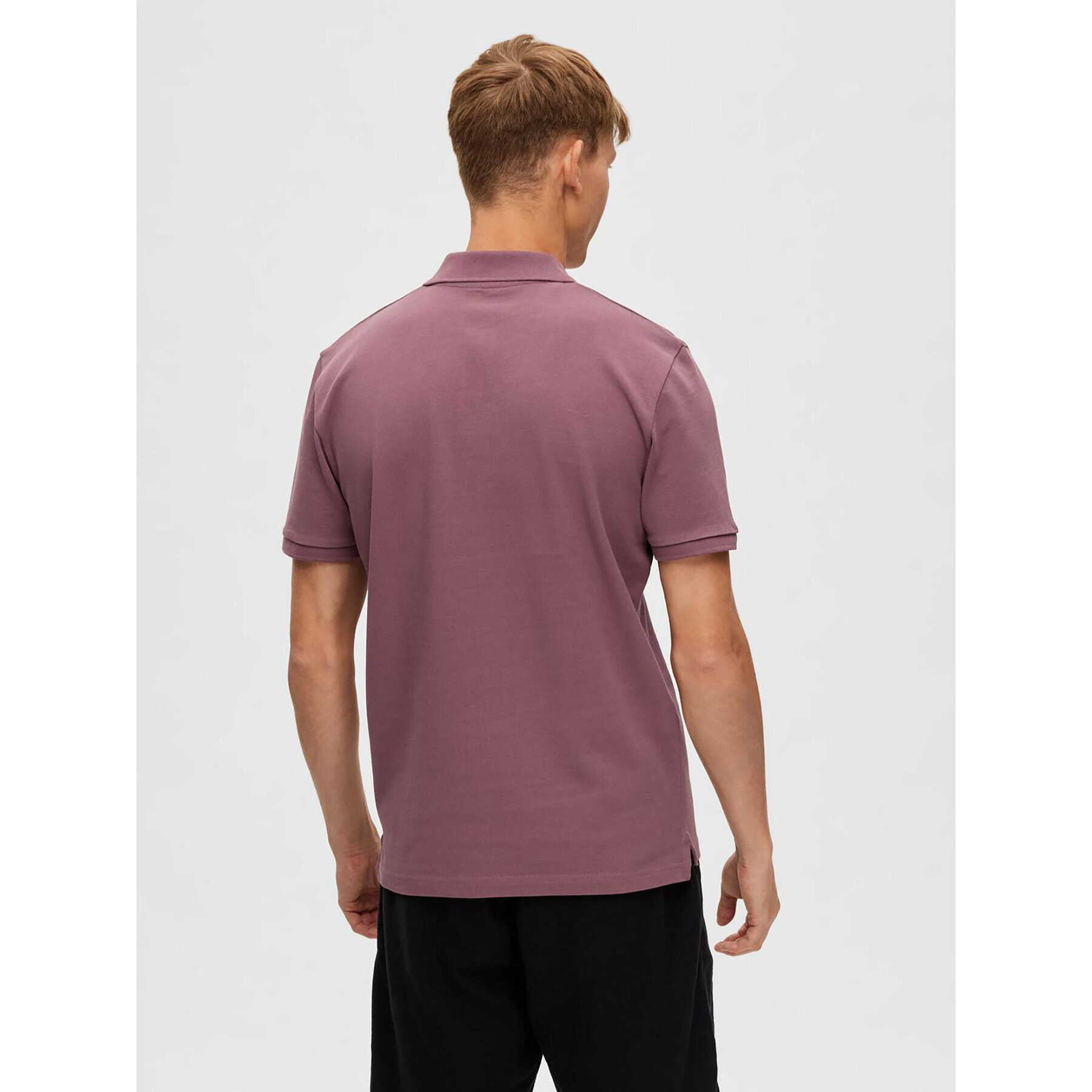 Selected Homme Tricou polo 16087839 Vișiniu Regular Fit - Pled.ro