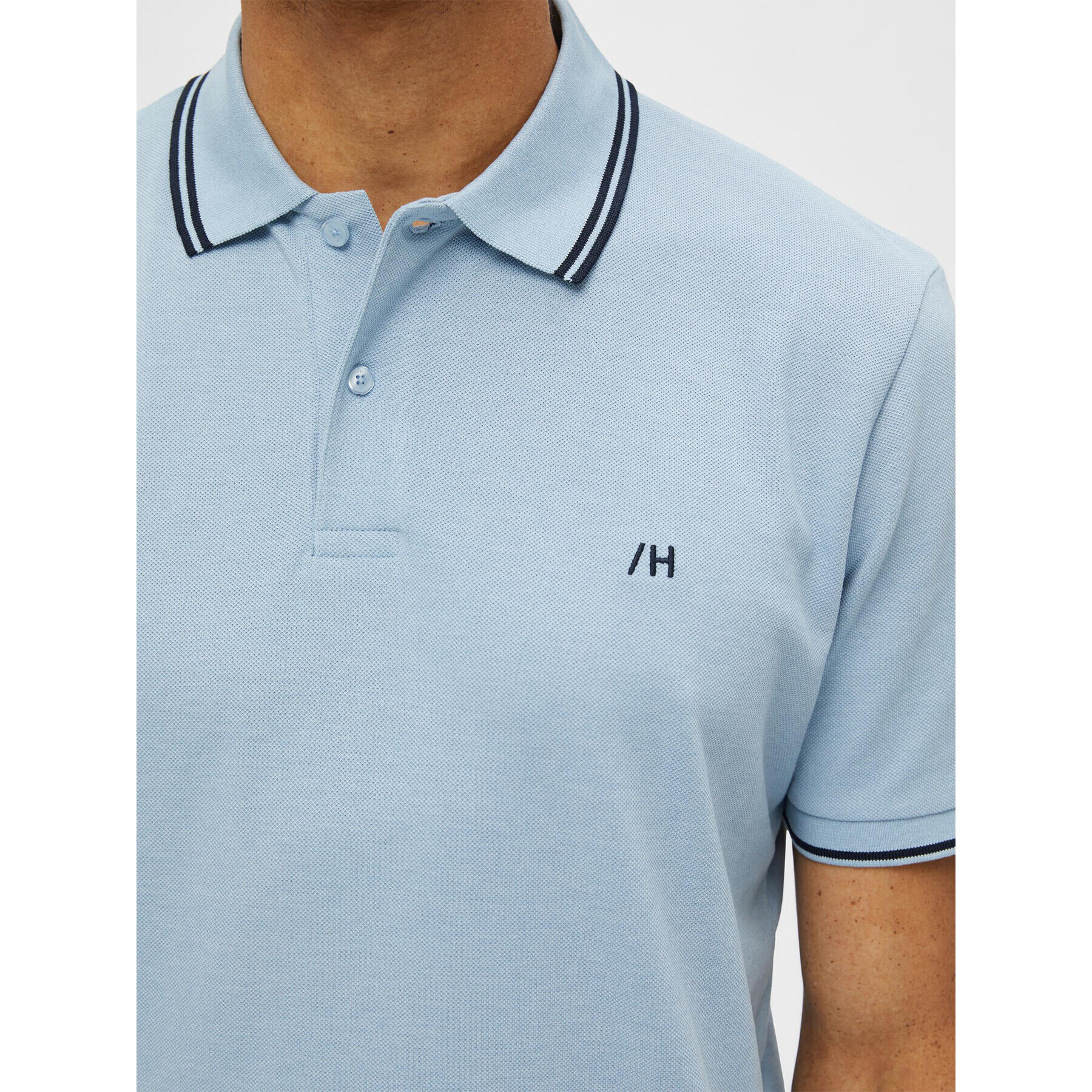 Selected Homme Tricou polo 16087840 Albastru Regular Fit - Pled.ro