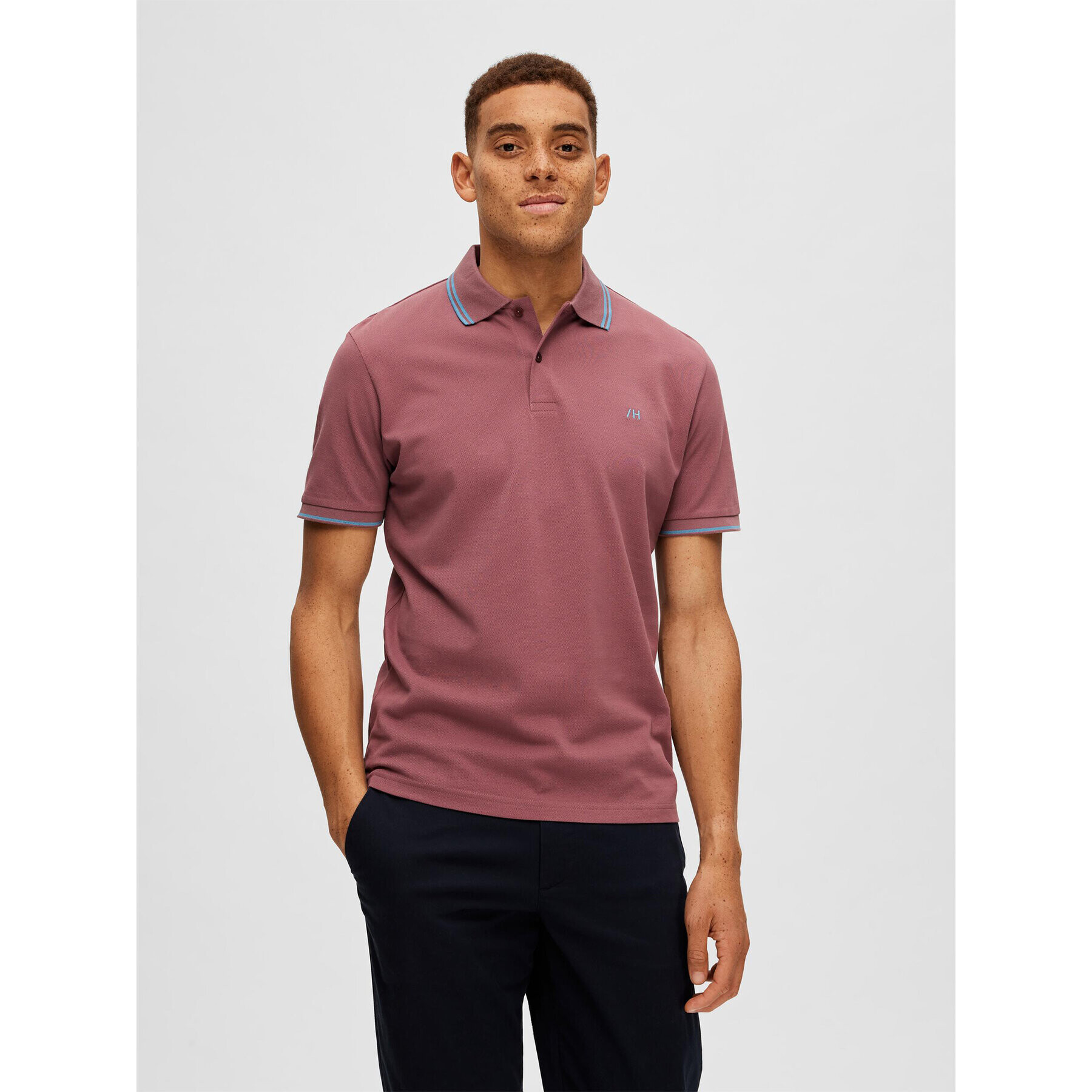 Selected Homme Tricou polo 16087840 Roșu Regular Fit - Pled.ro