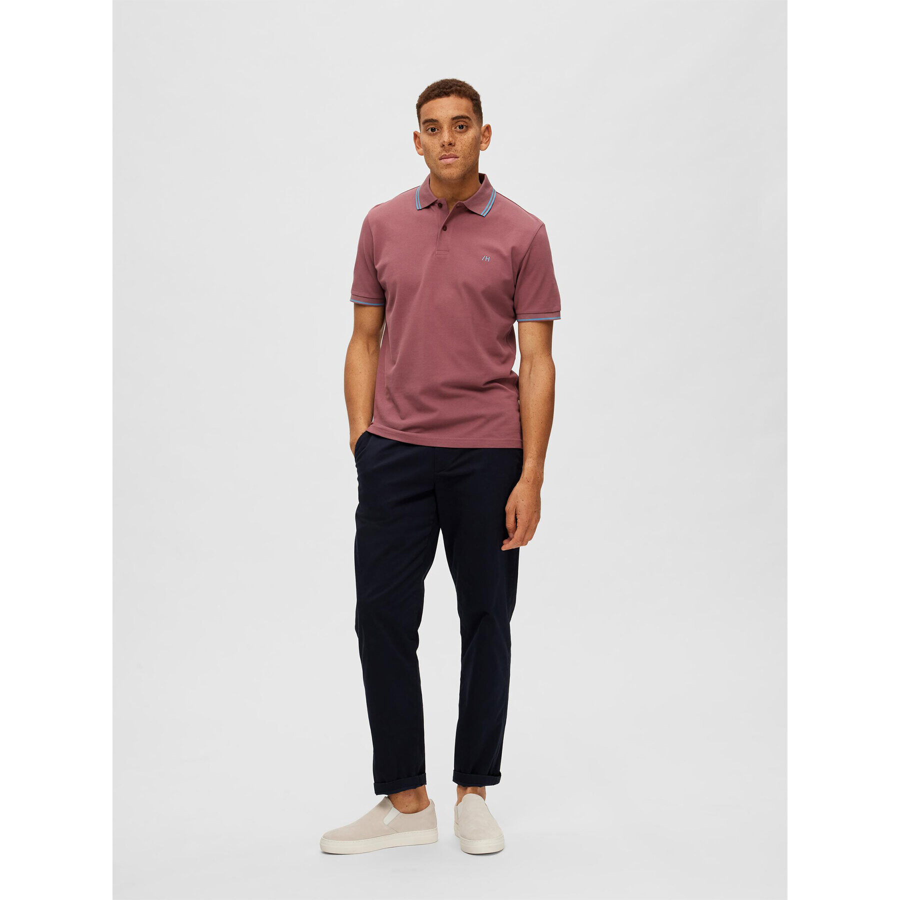 Selected Homme Tricou polo 16087840 Roșu Regular Fit - Pled.ro