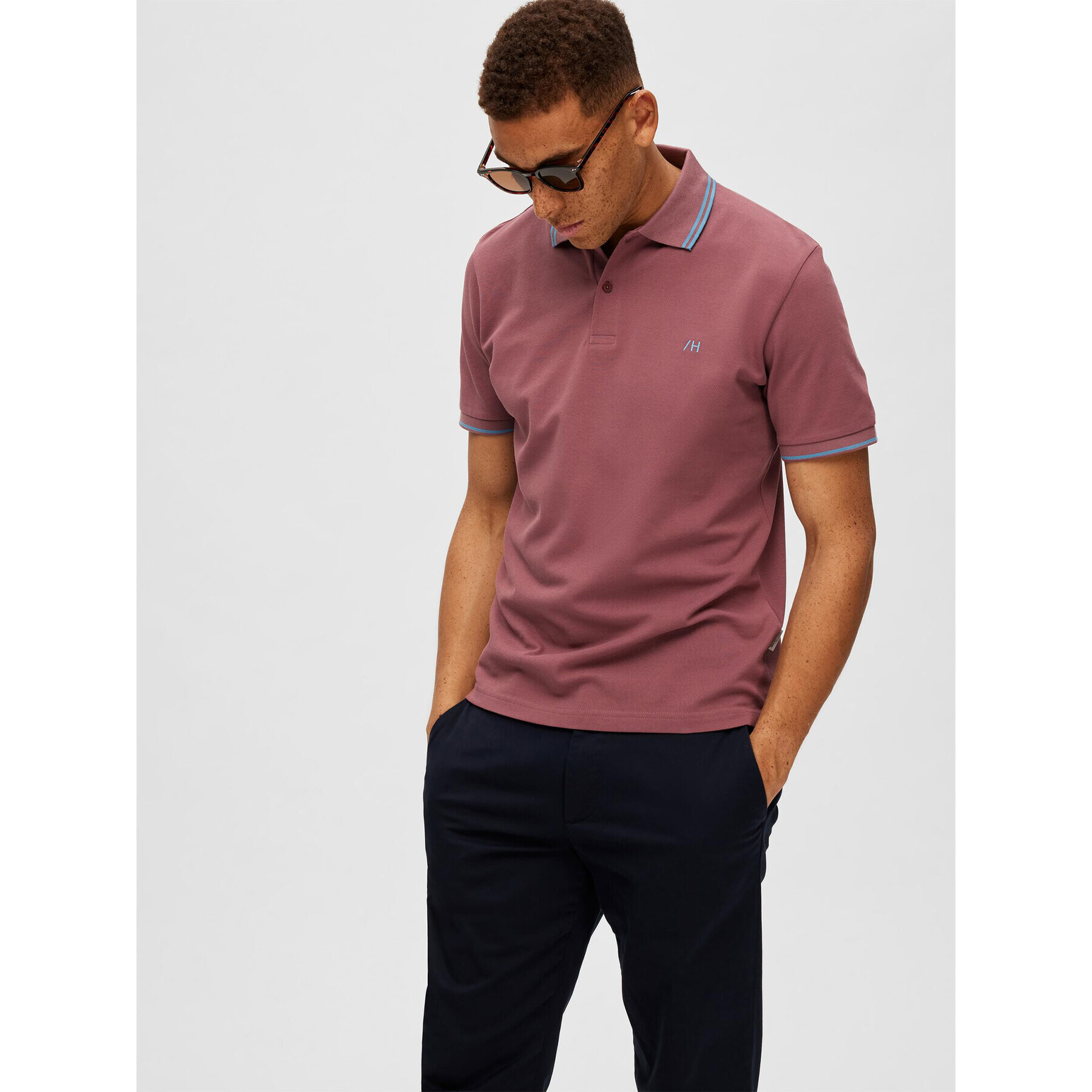 Selected Homme Tricou polo 16087840 Roșu Regular Fit - Pled.ro