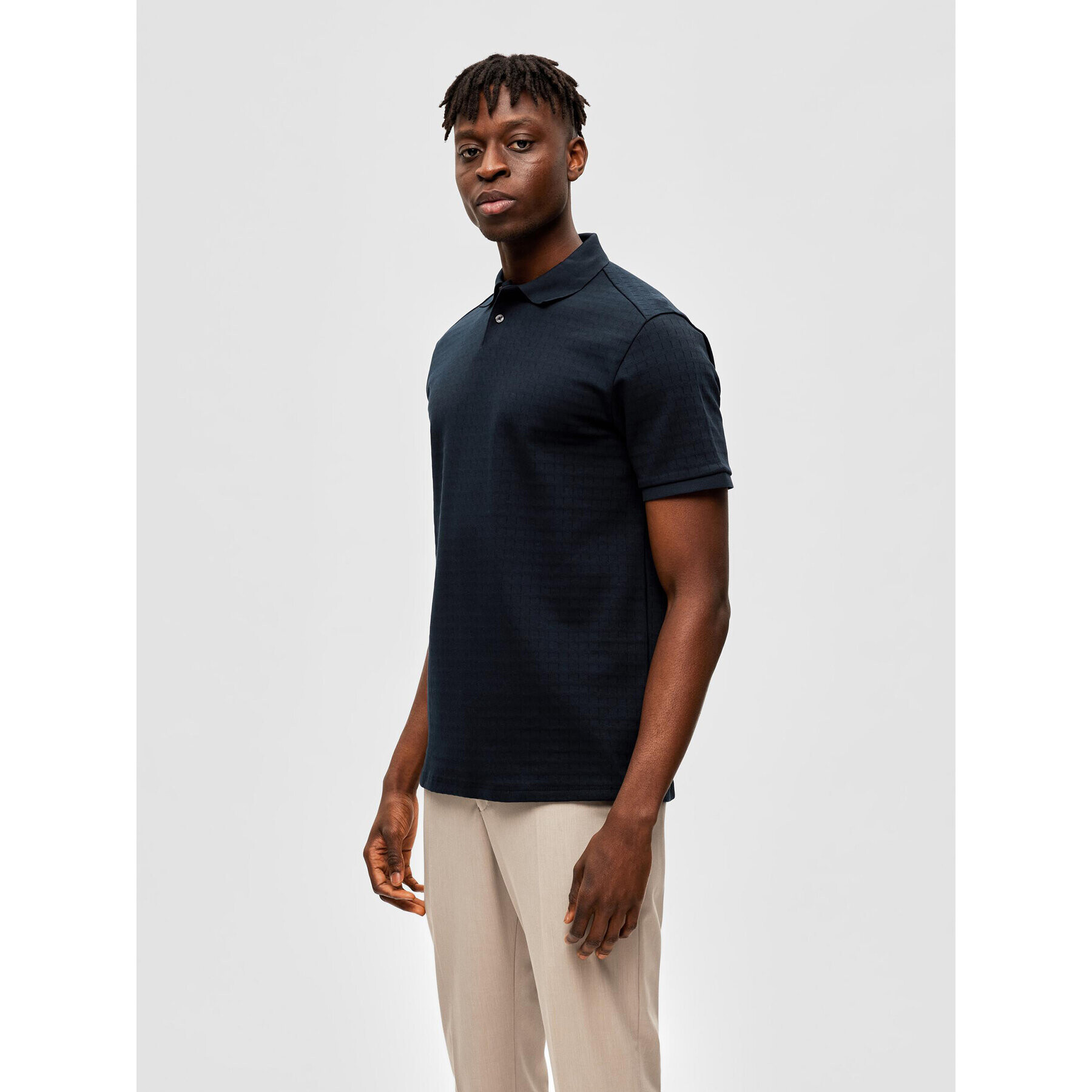 Selected Homme Tricou polo 16088575 Bleumarin Regular Fit - Pled.ro