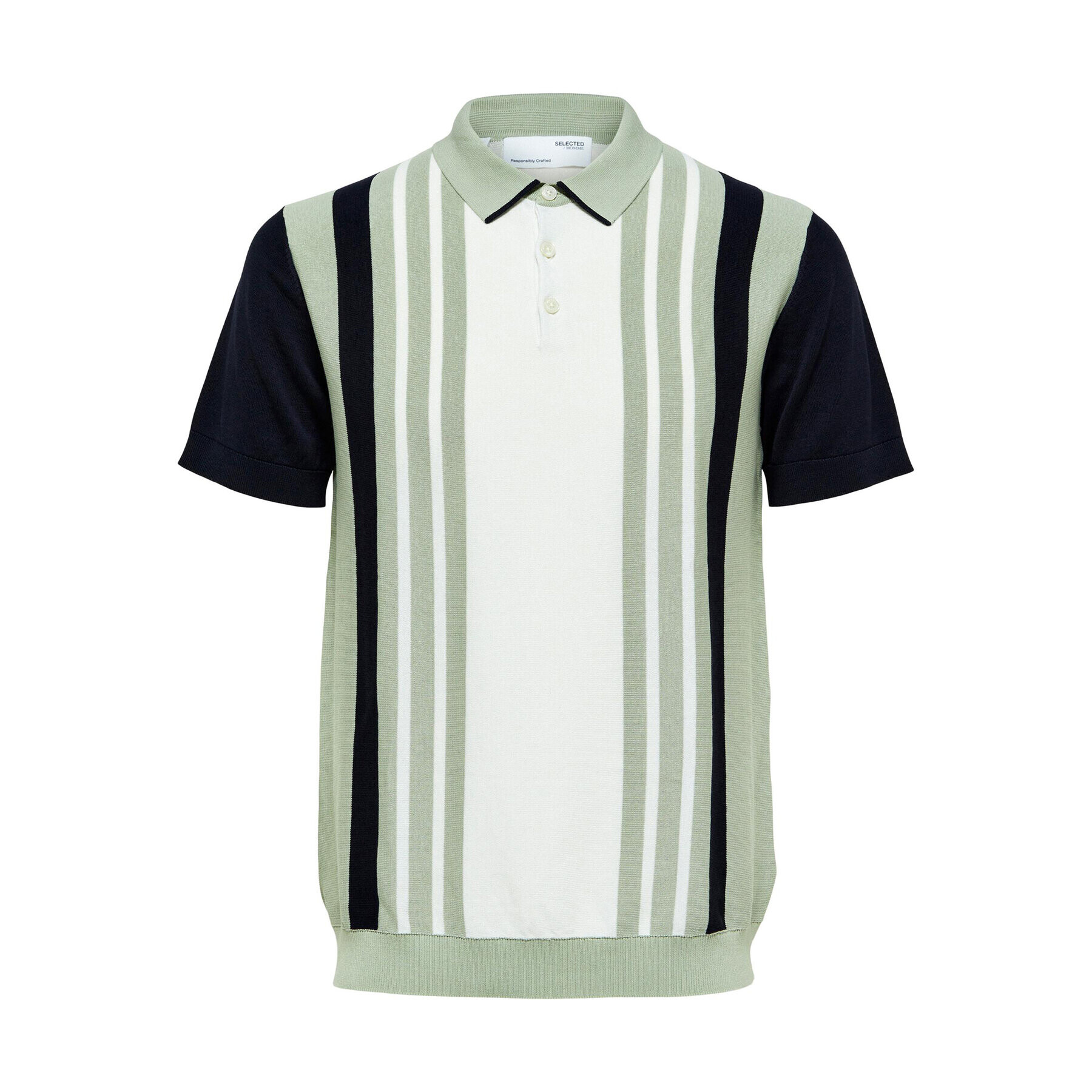 Selected Homme Tricou polo 16089337 Verde Regular Fit - Pled.ro