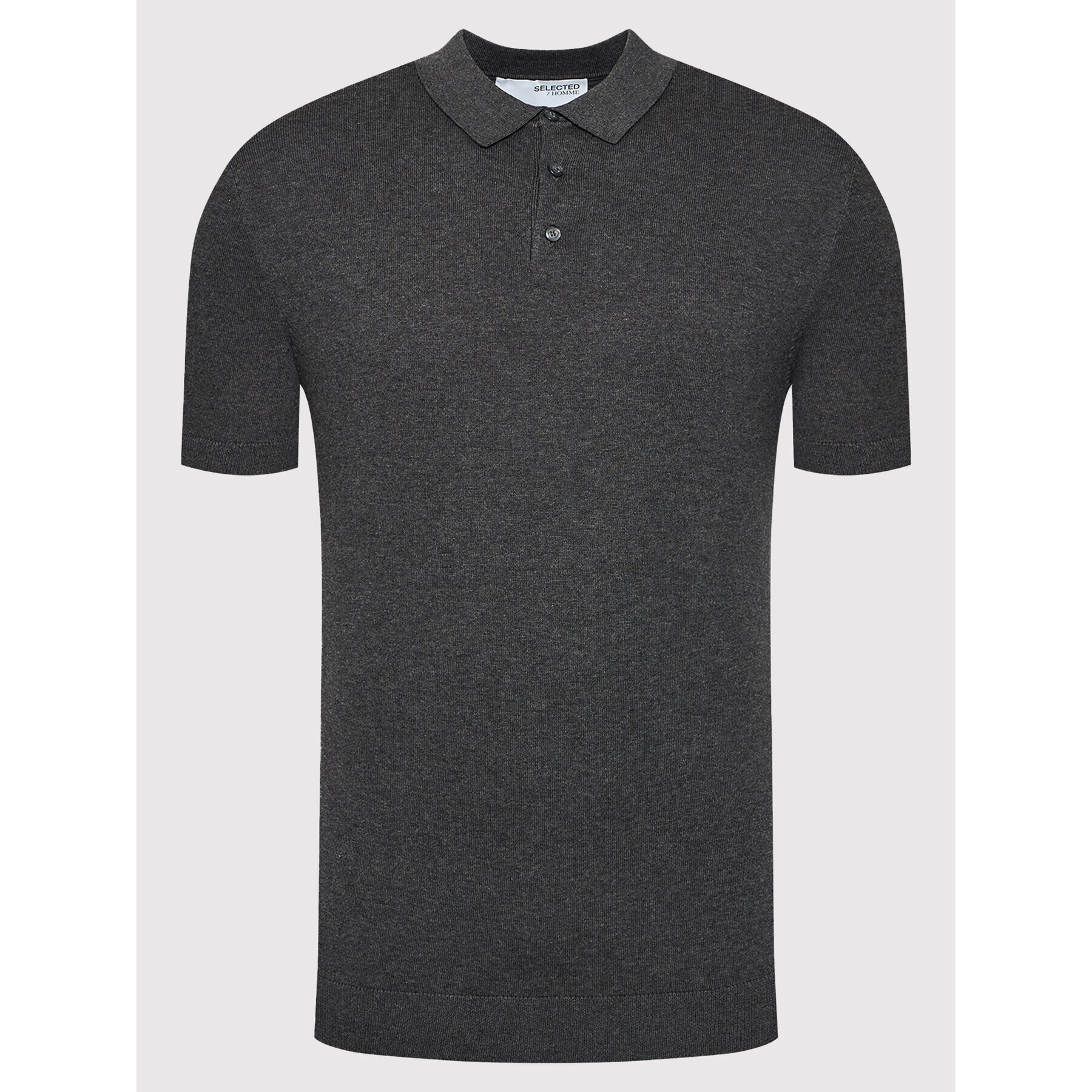 Selected Homme Tricou polo Berg 16074685 Gri Regular Fit - Pled.ro