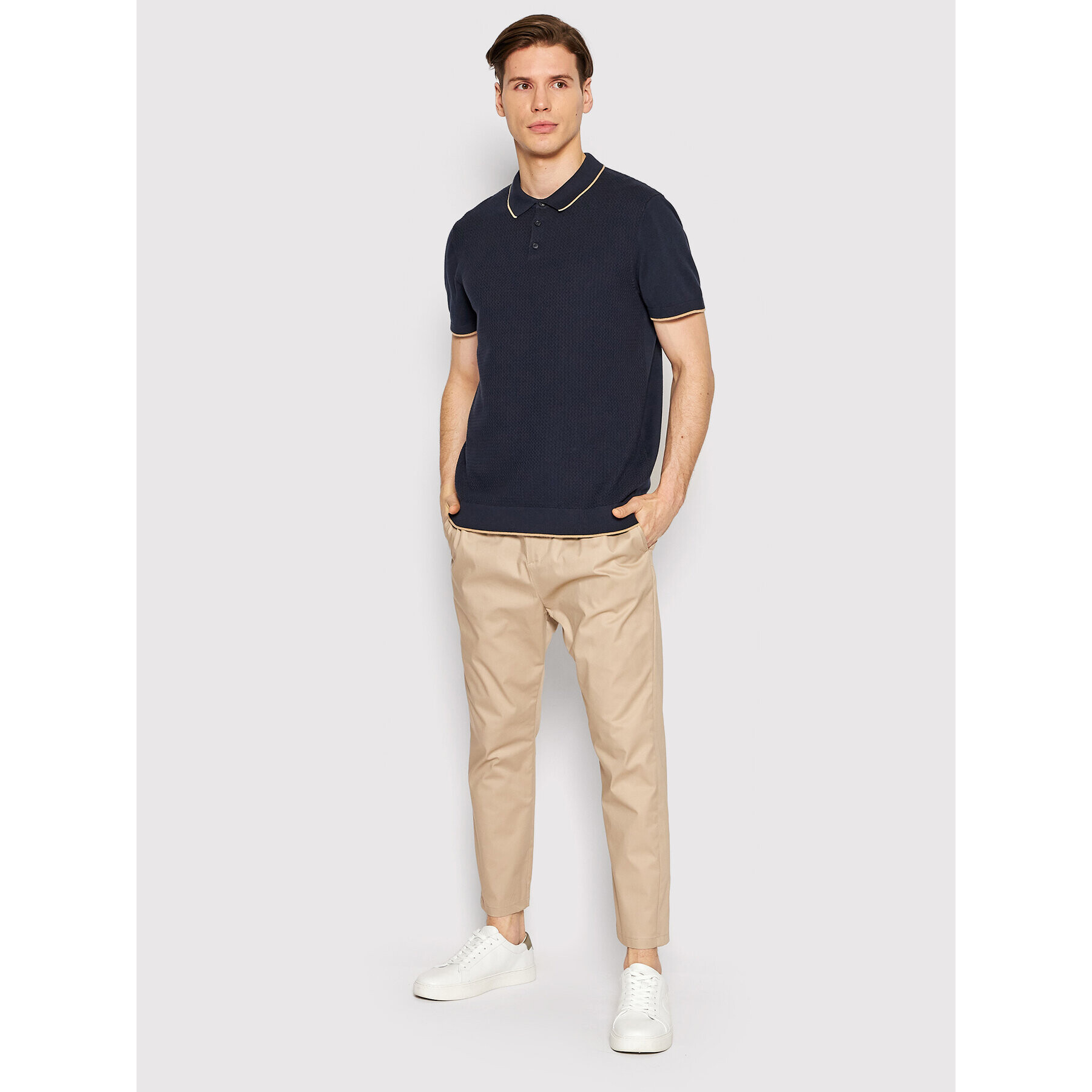 Selected Homme Tricou polo Hank 16083930 Bleumarin Regular Fit - Pled.ro