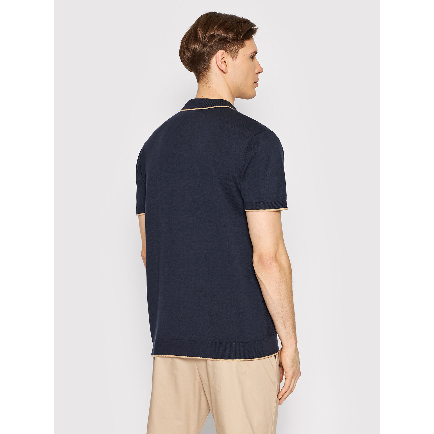 Selected Homme Tricou polo Hank 16083930 Bleumarin Regular Fit - Pled.ro