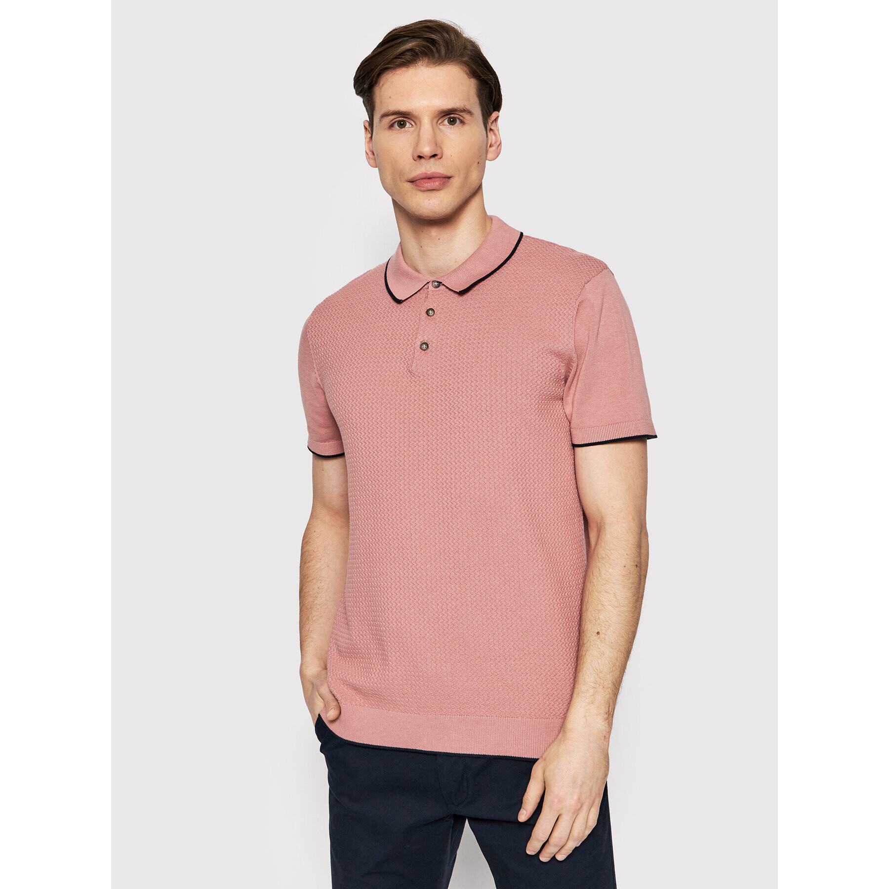 Selected Homme Tricou polo Hank 16083930 Roz Regular Fit - Pled.ro