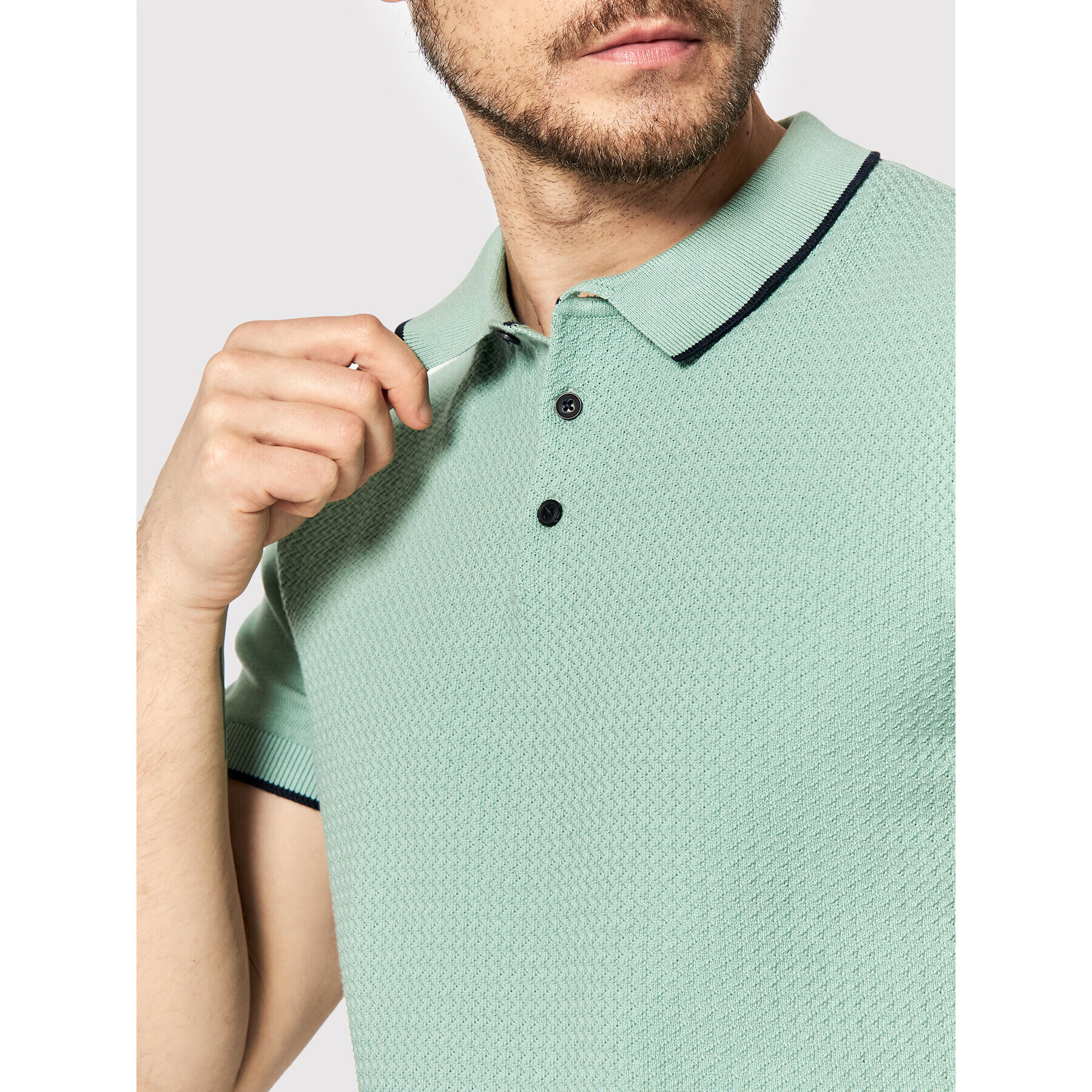 Selected Homme Tricou polo Hank 16083930 Verde Regular Fit - Pled.ro