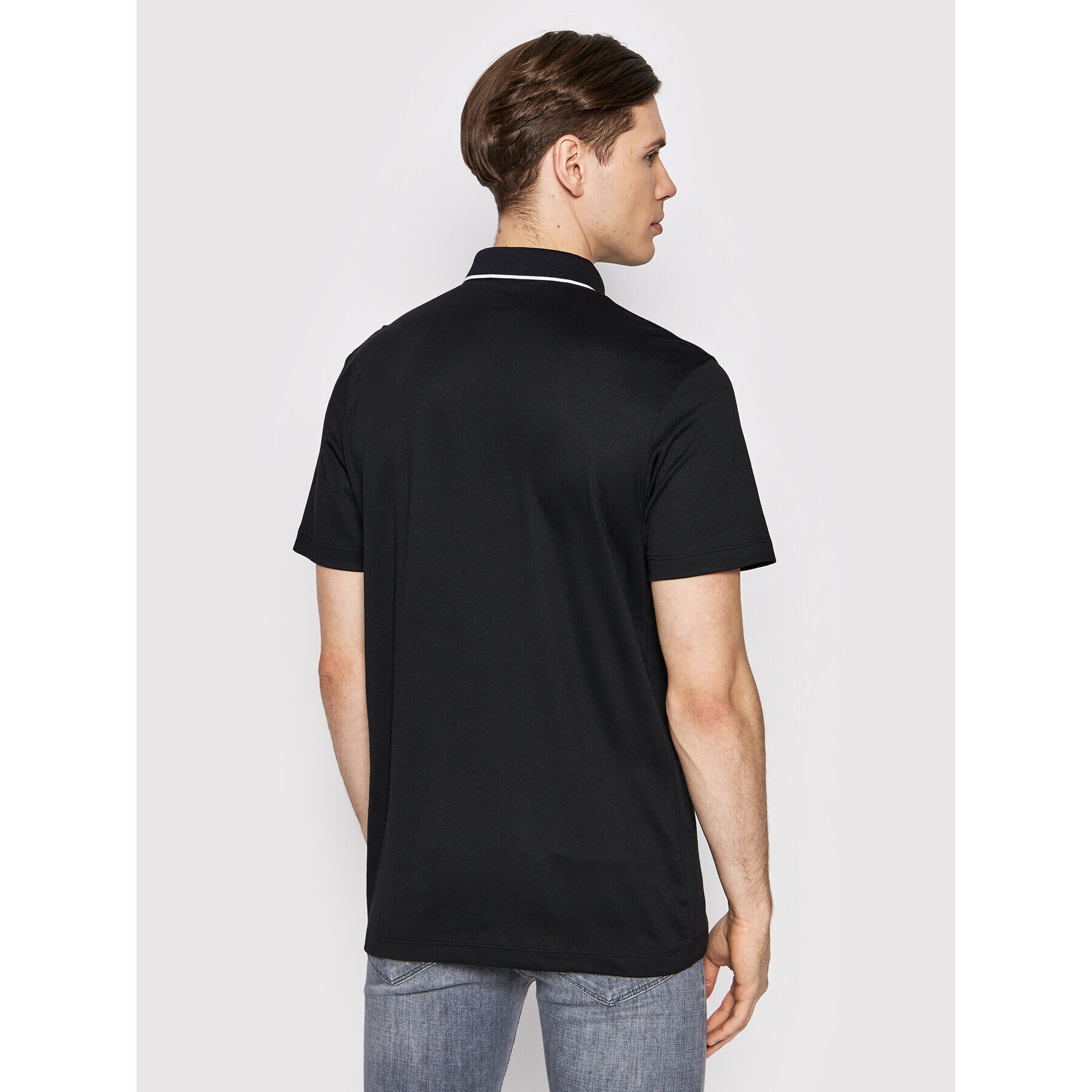 Selected Homme Tricou polo Leroy 16082844 Negru Regular Fit - Pled.ro