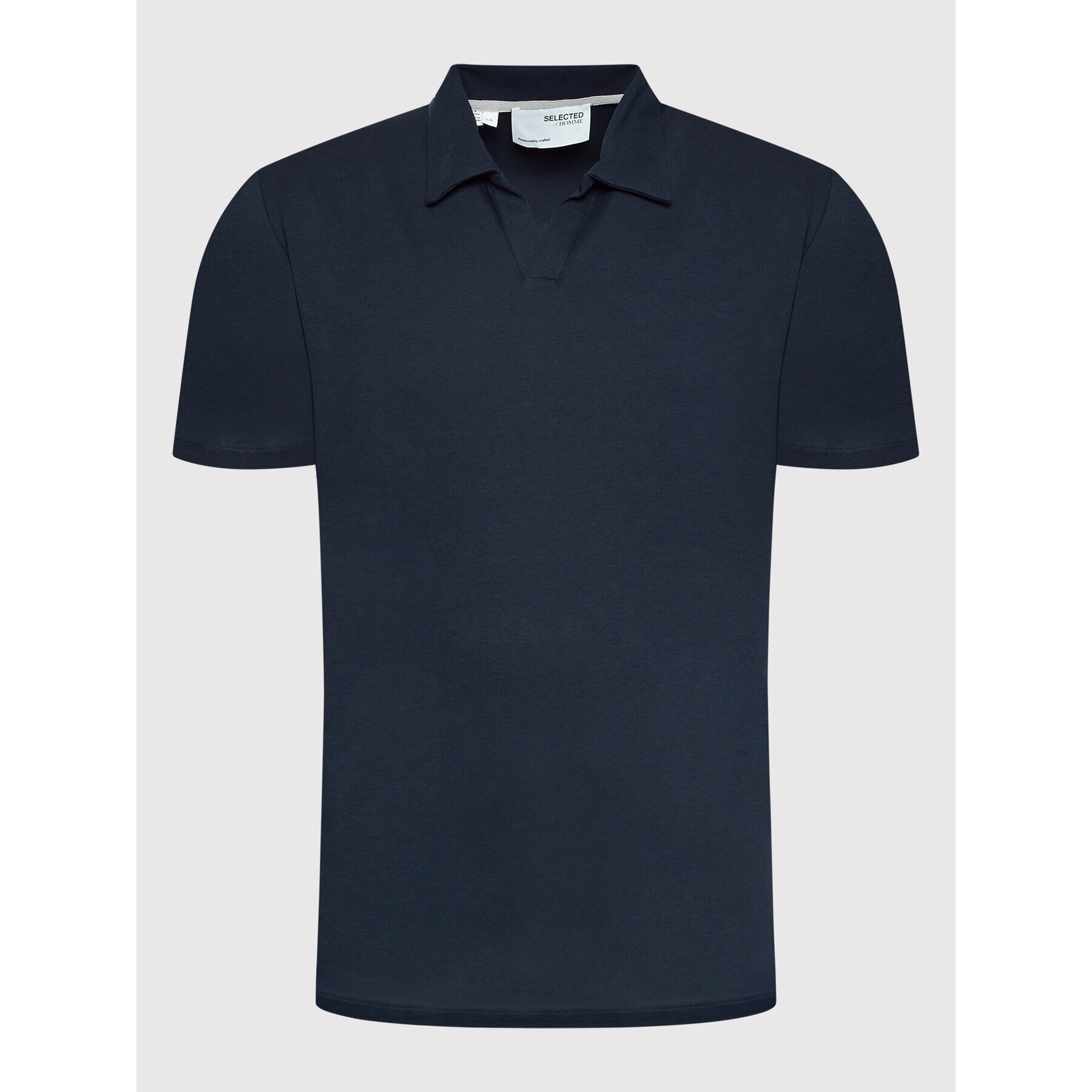 Selected Homme Tricou polo Rino 16083385 Bleumarin Regular Fit - Pled.ro