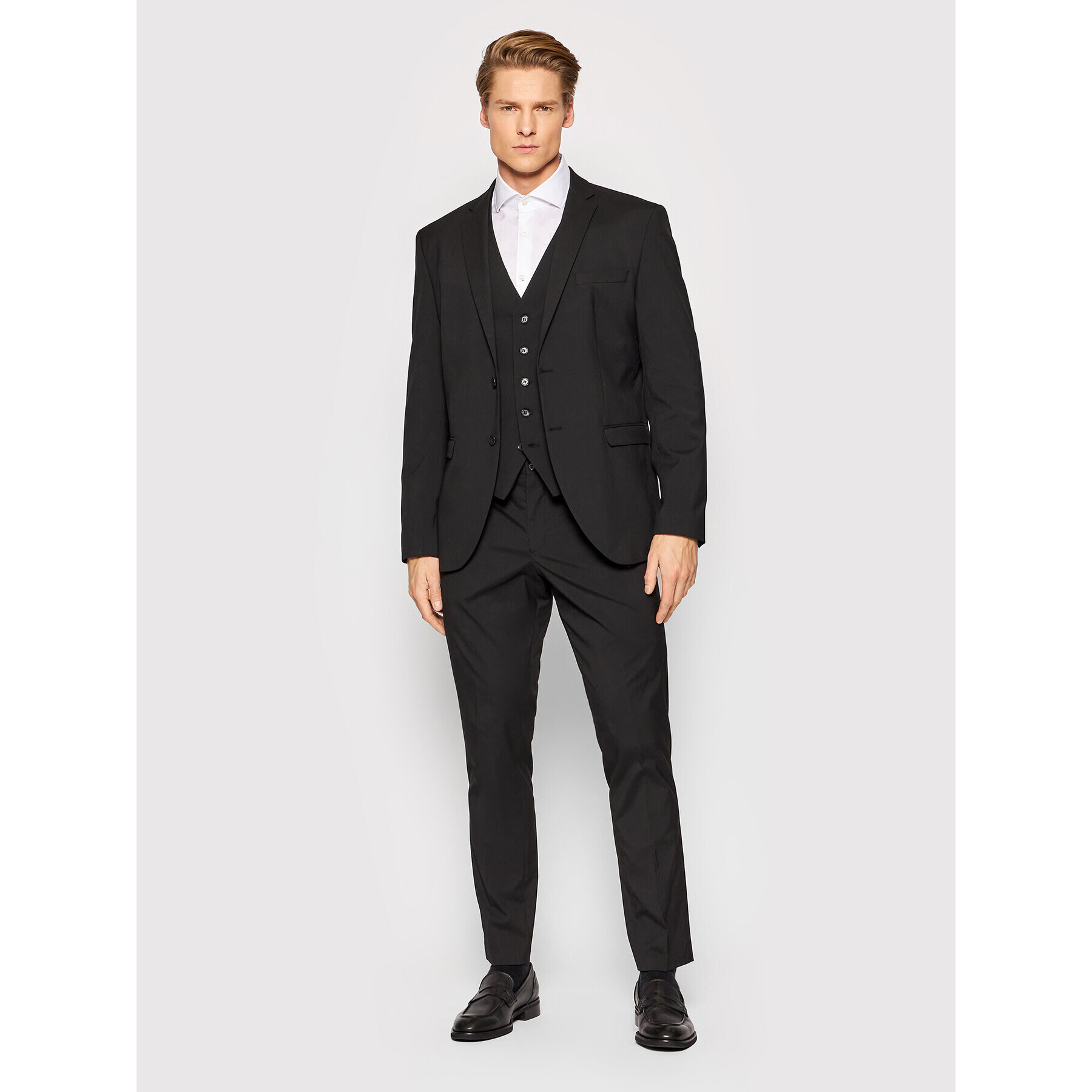 Selected Homme Vestă Logan 16052660 Negru Slim Fit - Pled.ro