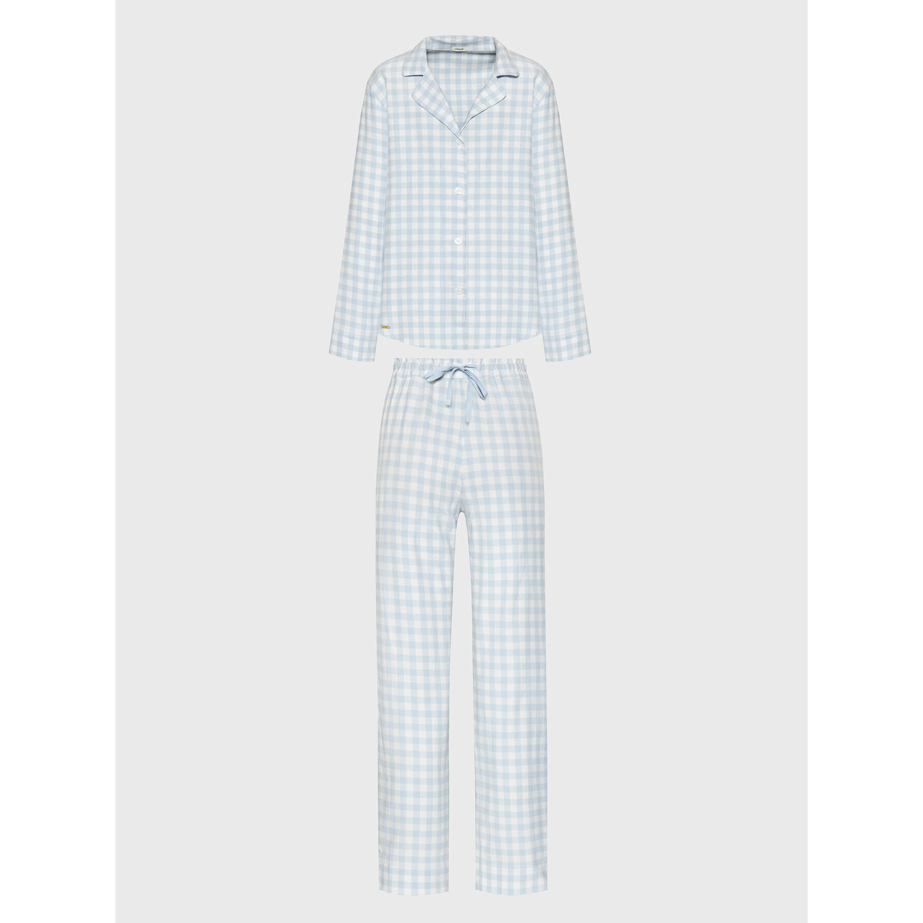 Selmark Pijama Vichy P3976 Albastru Regular Fit - Pled.ro