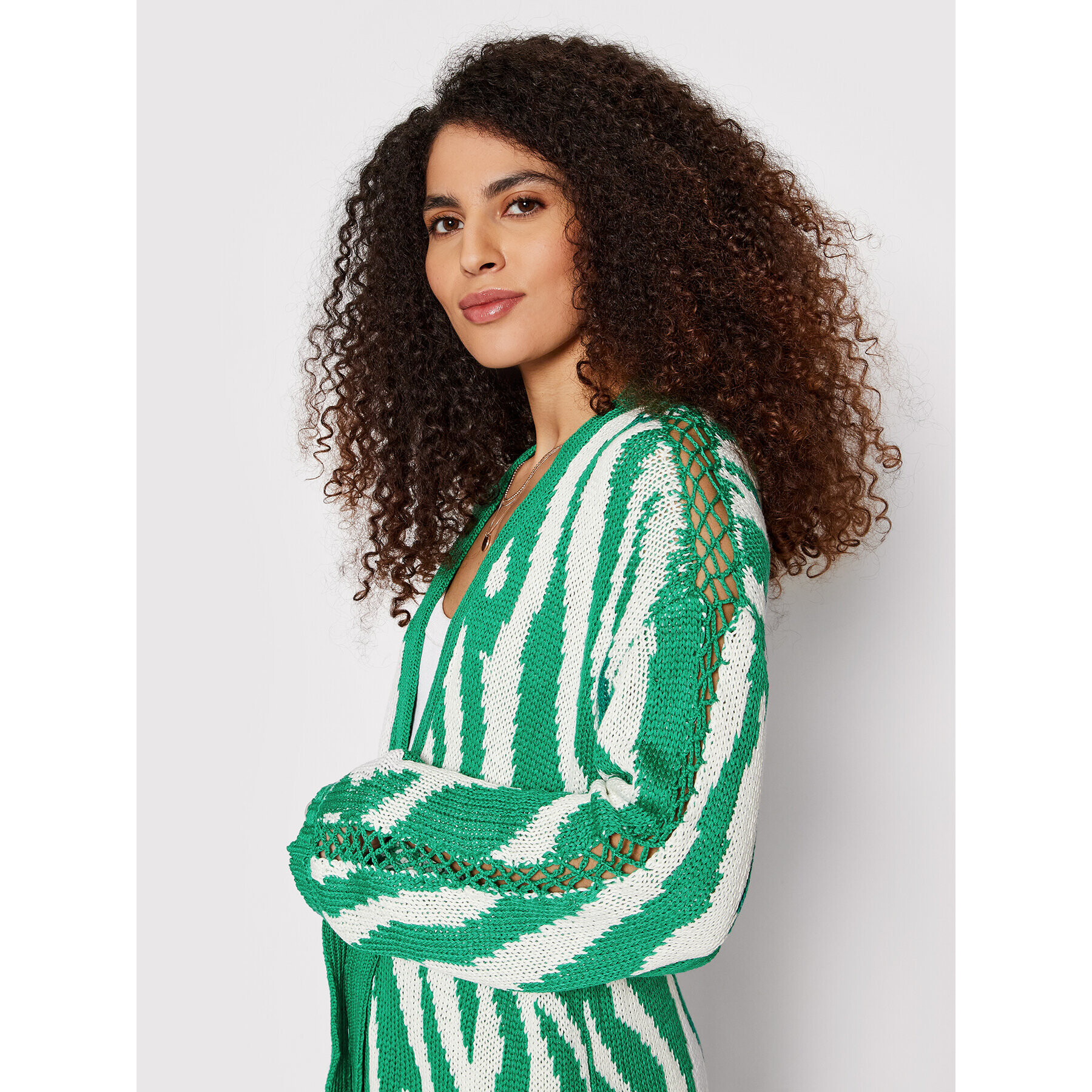 Silvian Heach Cardigan PGP22476CD Verde Regular Fit - Pled.ro