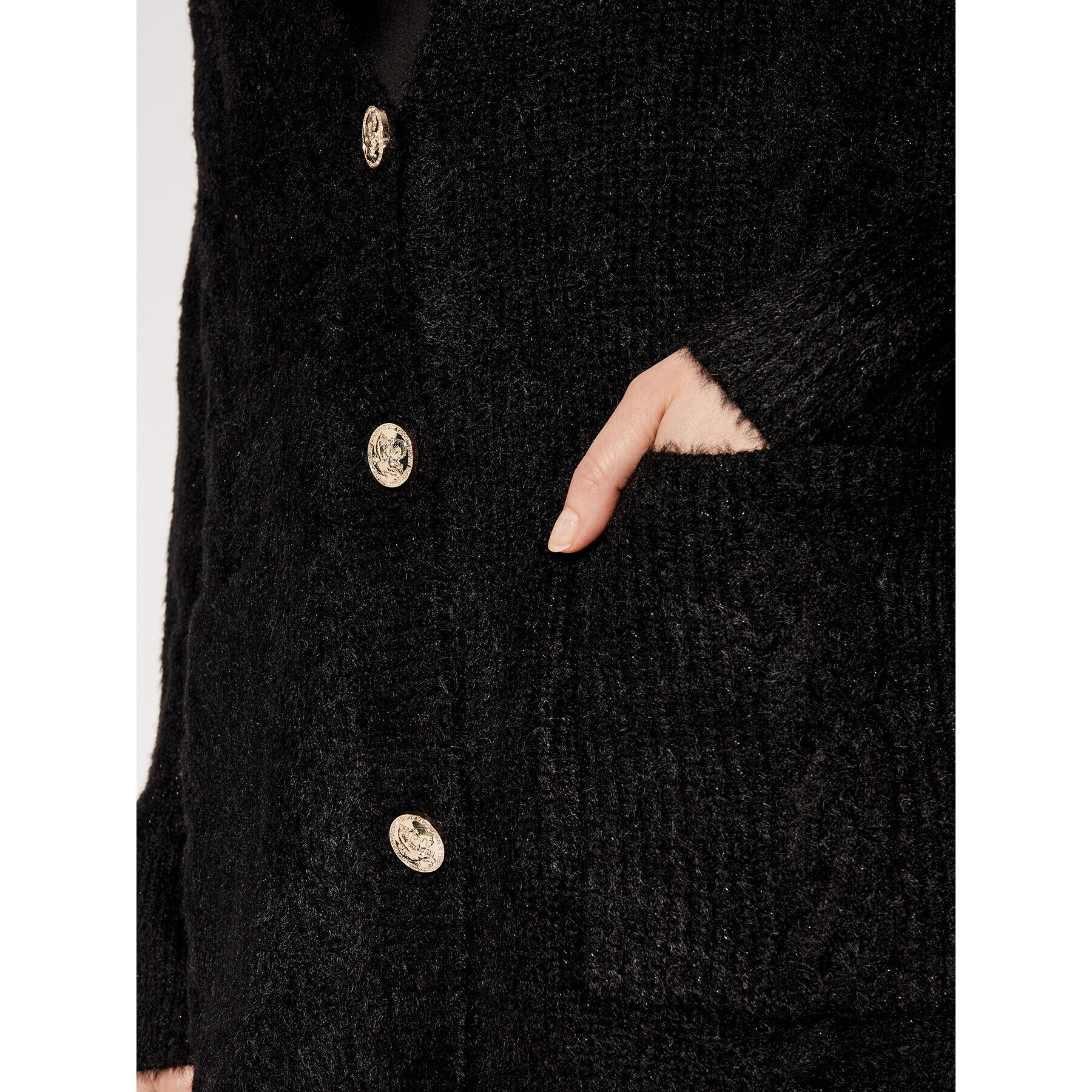 Silvian Heach Cardigan Quincy PGA21507CD Negru Relaxed Fit - Pled.ro