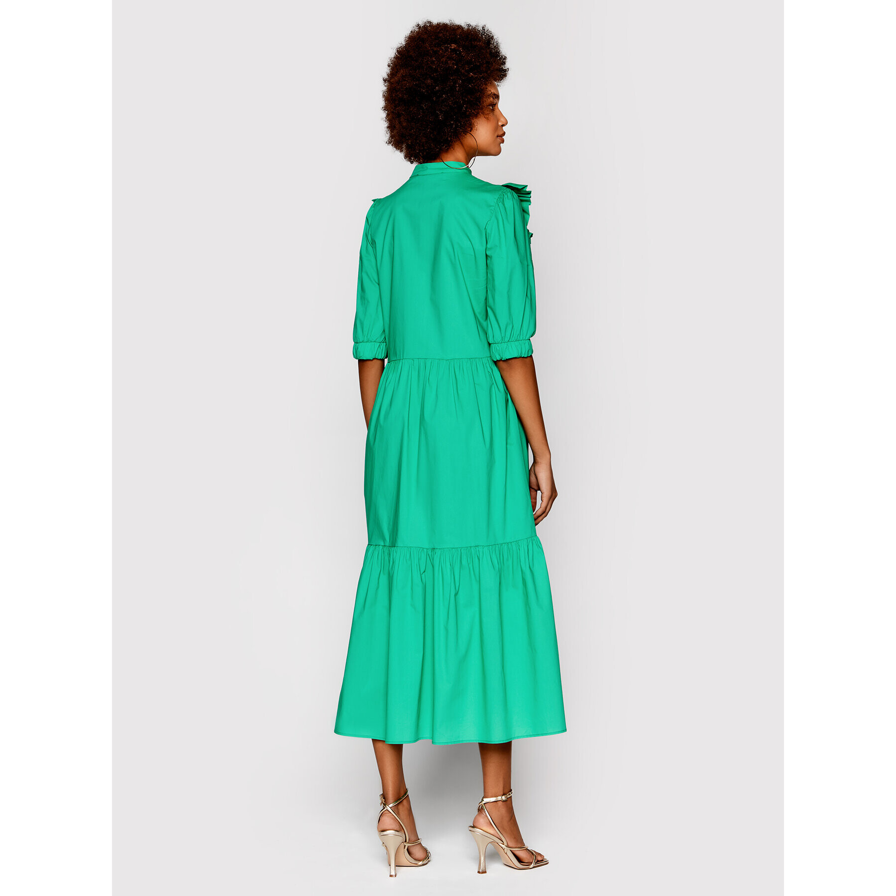 Silvian Heach Rochie de zi PGP22171VE Verde Regular Fit - Pled.ro