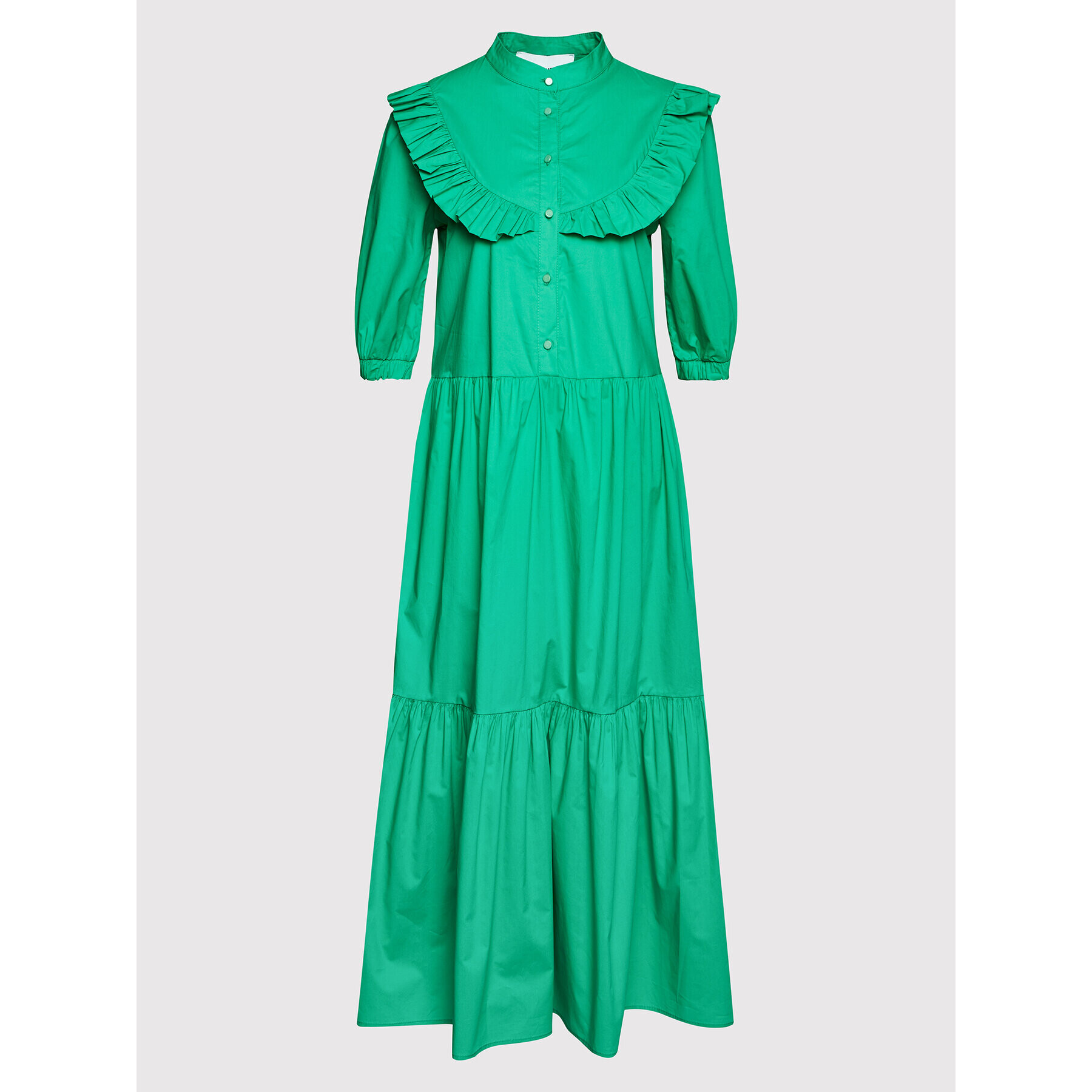 Silvian Heach Rochie de zi PGP22171VE Verde Regular Fit - Pled.ro