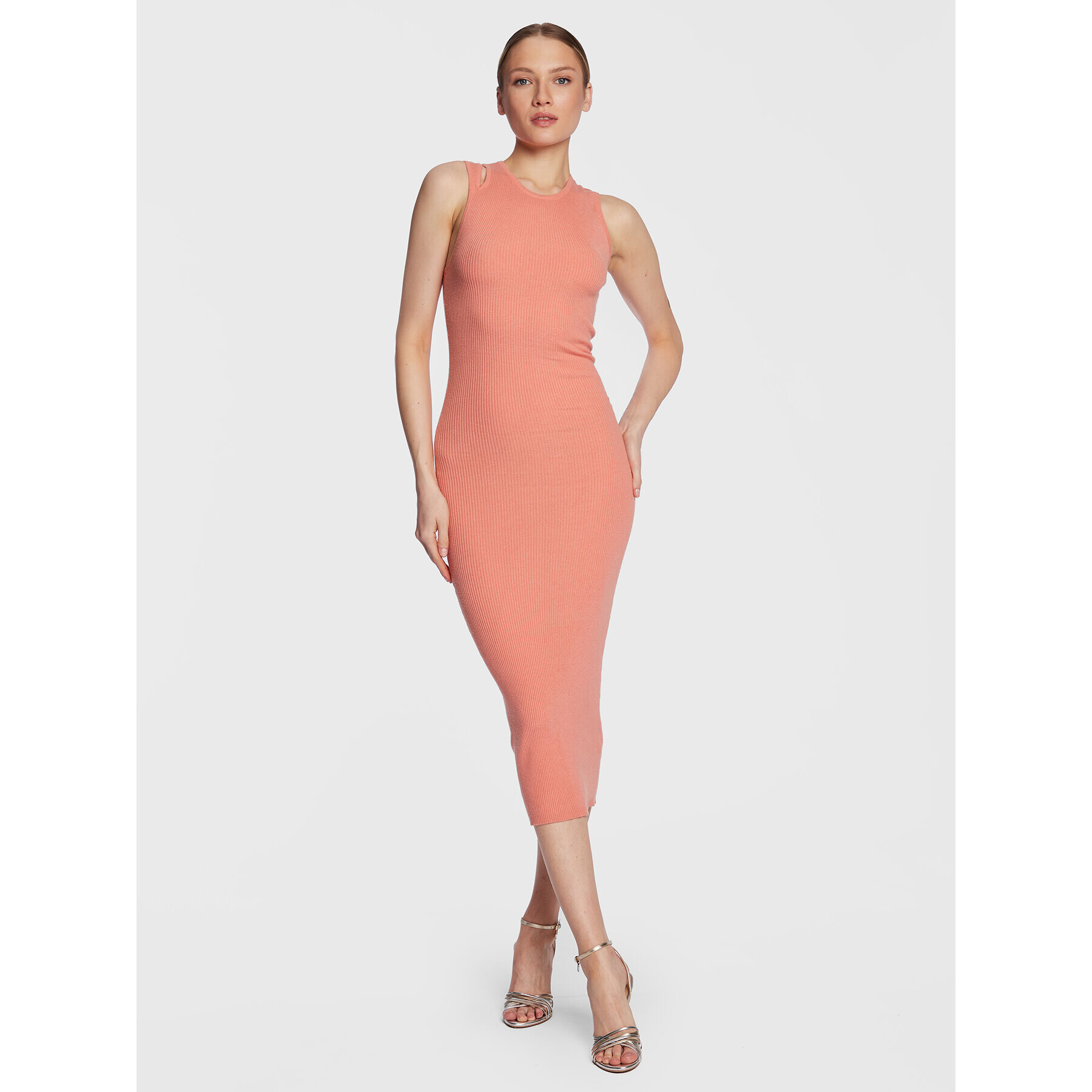 Silvian Heach Rochie tricotată GPP23141VE Coral Slim Fit - Pled.ro