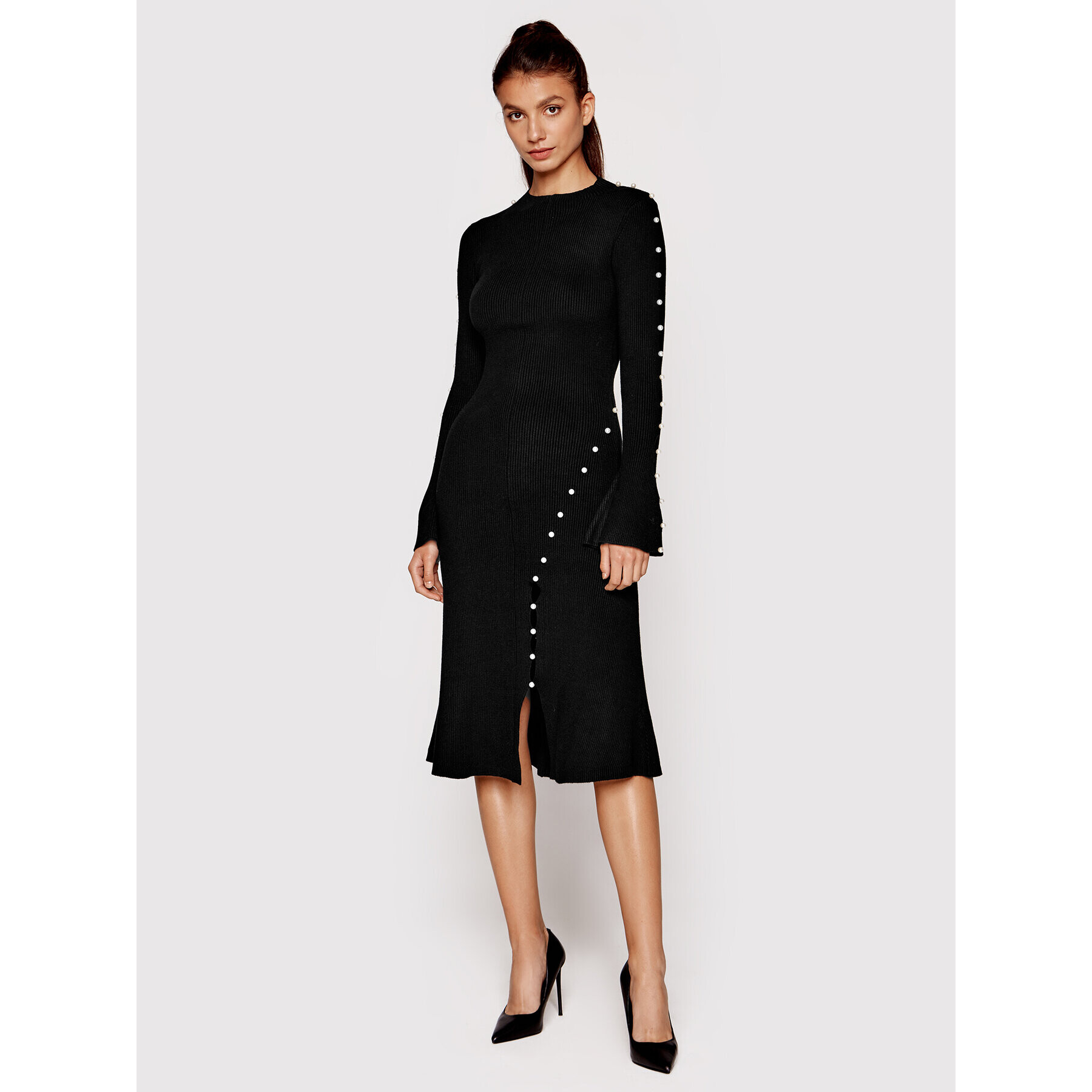 Silvian Heach Rochie tricotată PGA22218VE Negru Regular Fit - Pled.ro