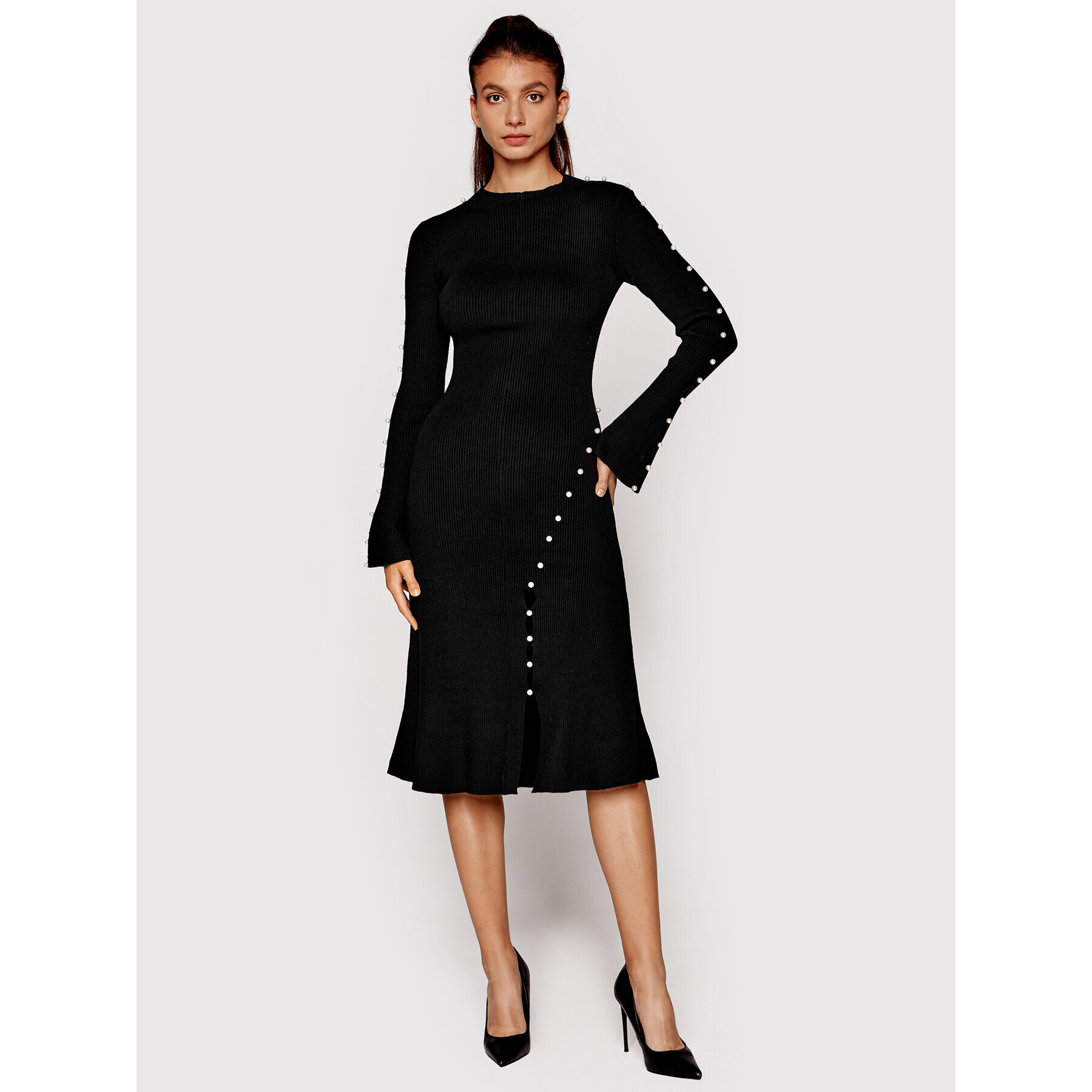 Silvian Heach Rochie tricotată PGA22218VE Negru Regular Fit - Pled.ro