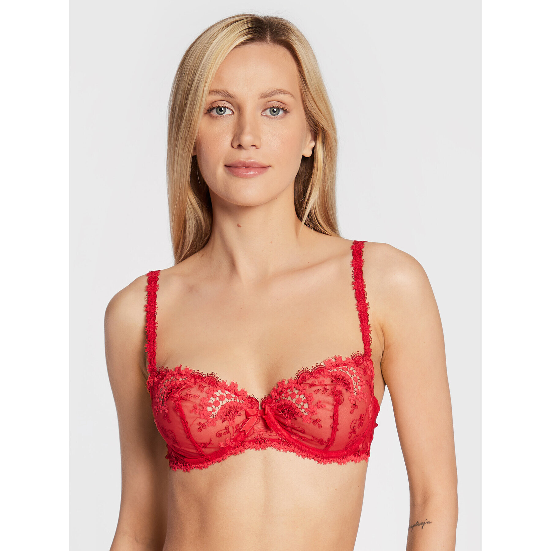 Simone Pérèle Sutien Balconette Wish 12B330 Roșu - Pled.ro