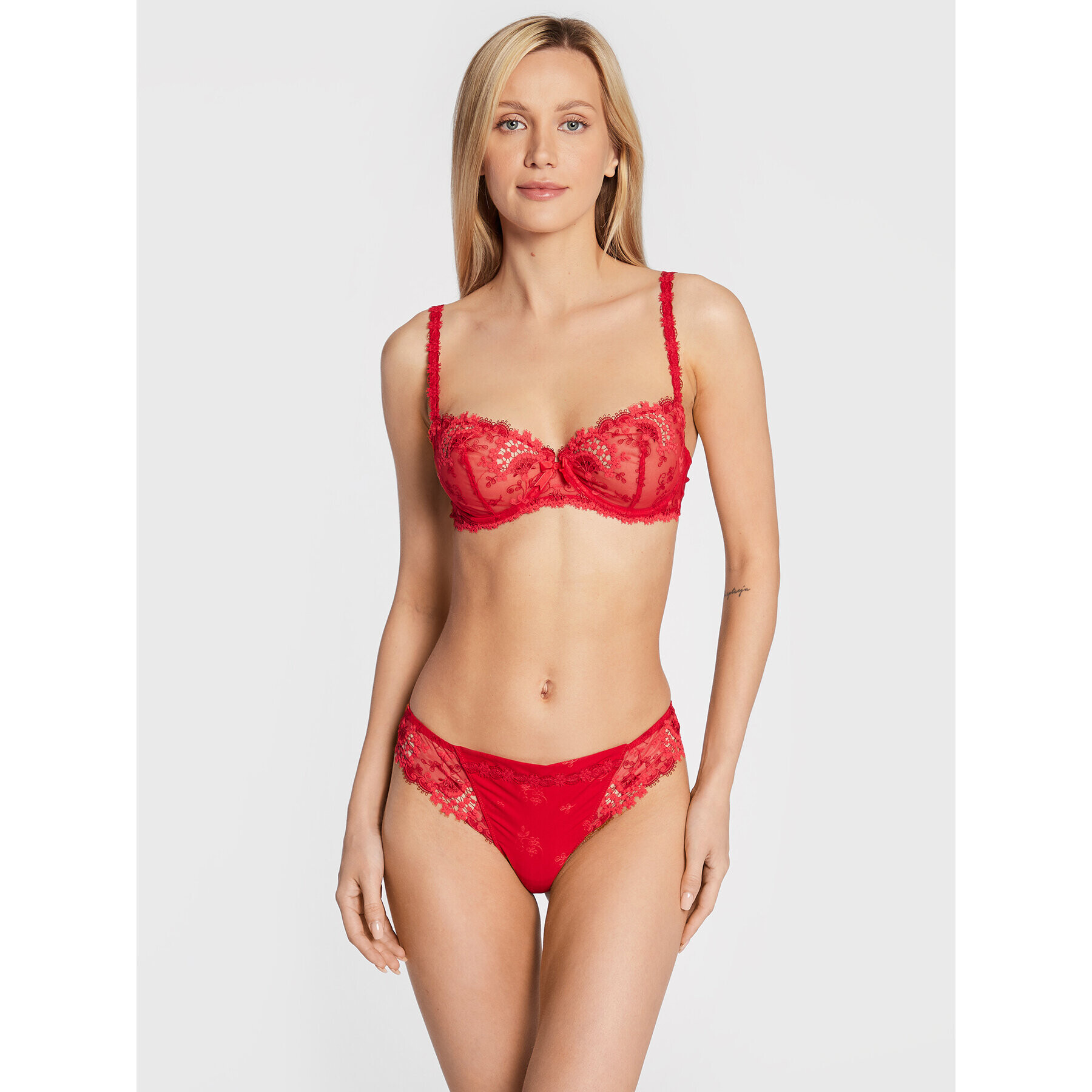 Simone Pérèle Sutien Balconette Wish 12B330 Roșu - Pled.ro