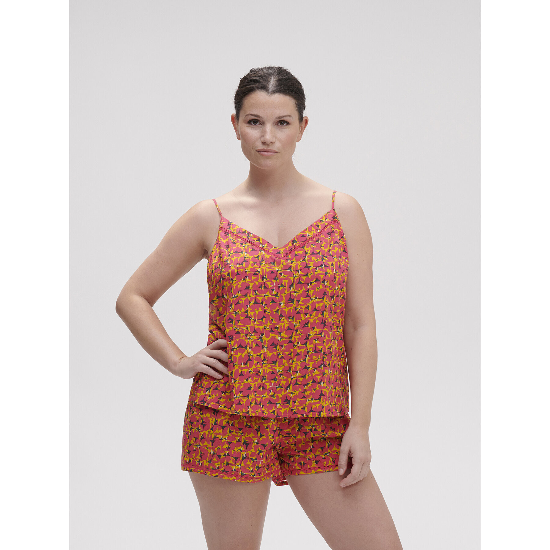 Simone Pérèle Cămașă pijama Songe 18S900 Roz Comfort Fit - Pled.ro