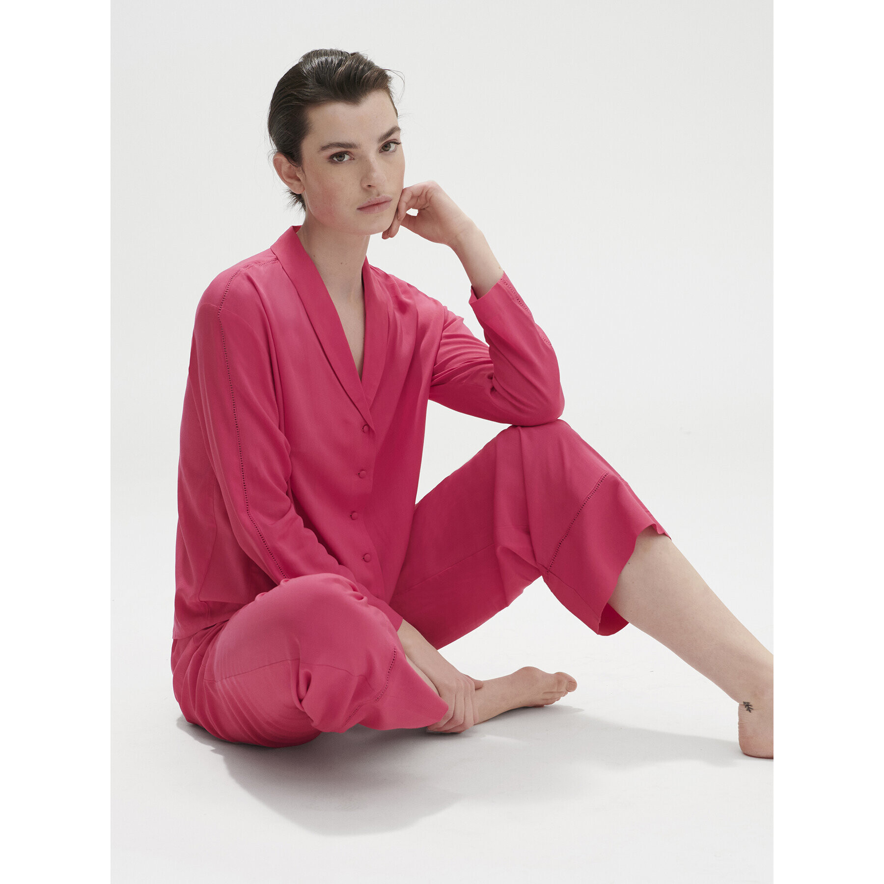 Simone Pérèle Cămașă pijama Songe 18S957 Roz Wide Fit - Pled.ro