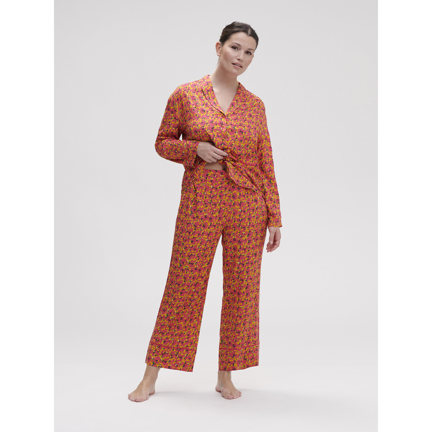 Simone Pérèle Pantaloni pijama Songe 18S660 Roz Comfort Fit - Pled.ro