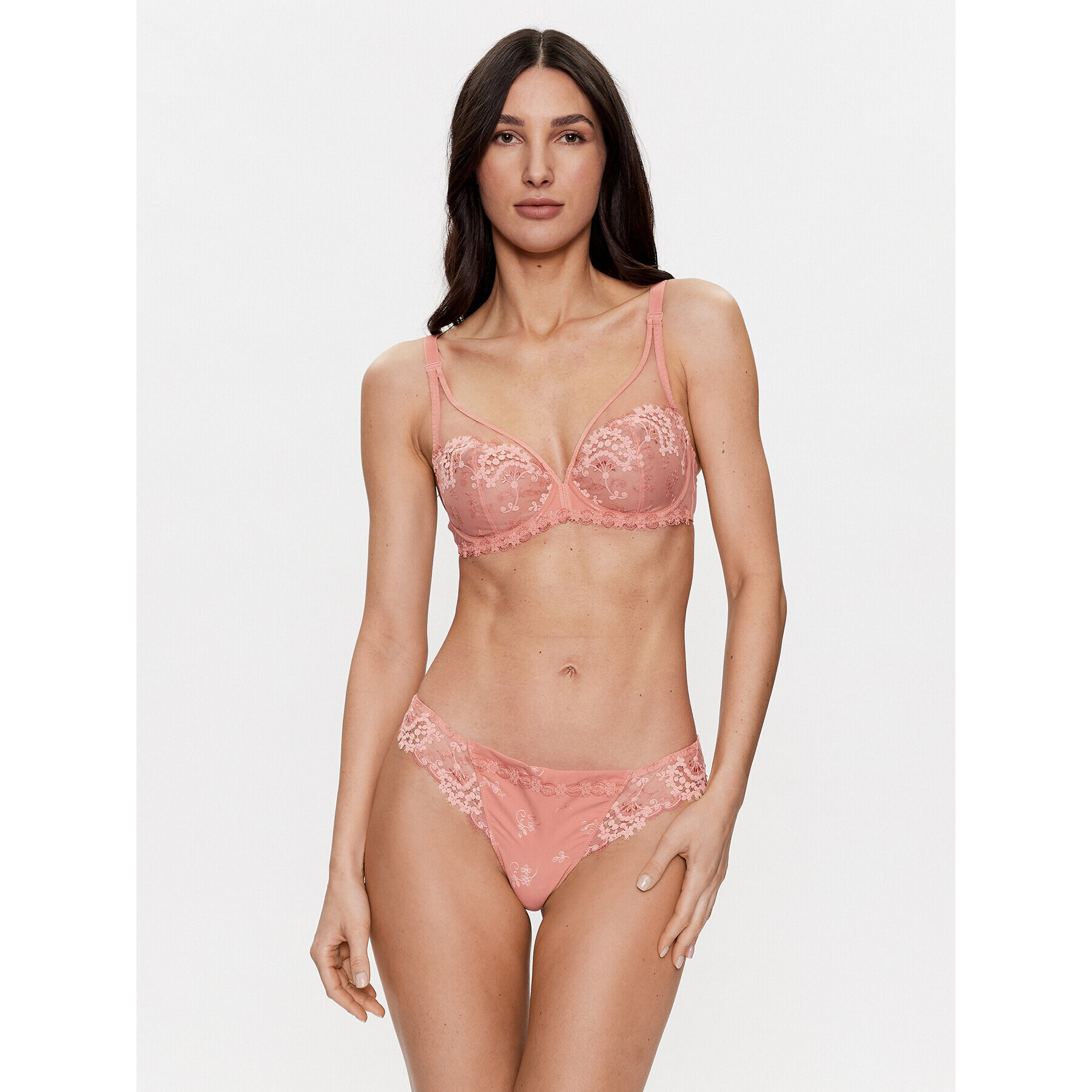 Simone Pérèle Sutien cu armătură Wish 12B319 Coral - Pled.ro