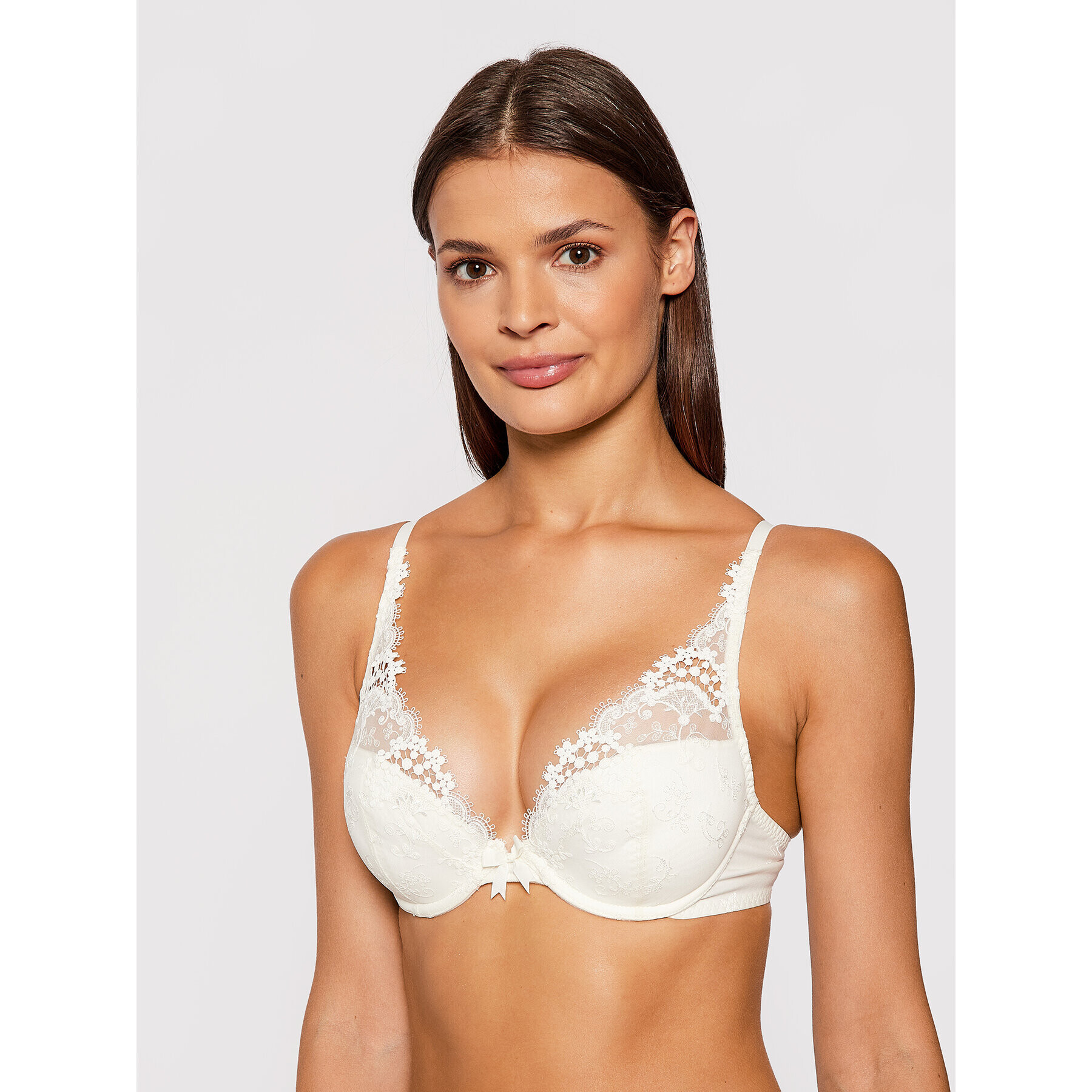 Simone Pérèle Sutien Push-up Wish 12B347 Alb - Pled.ro