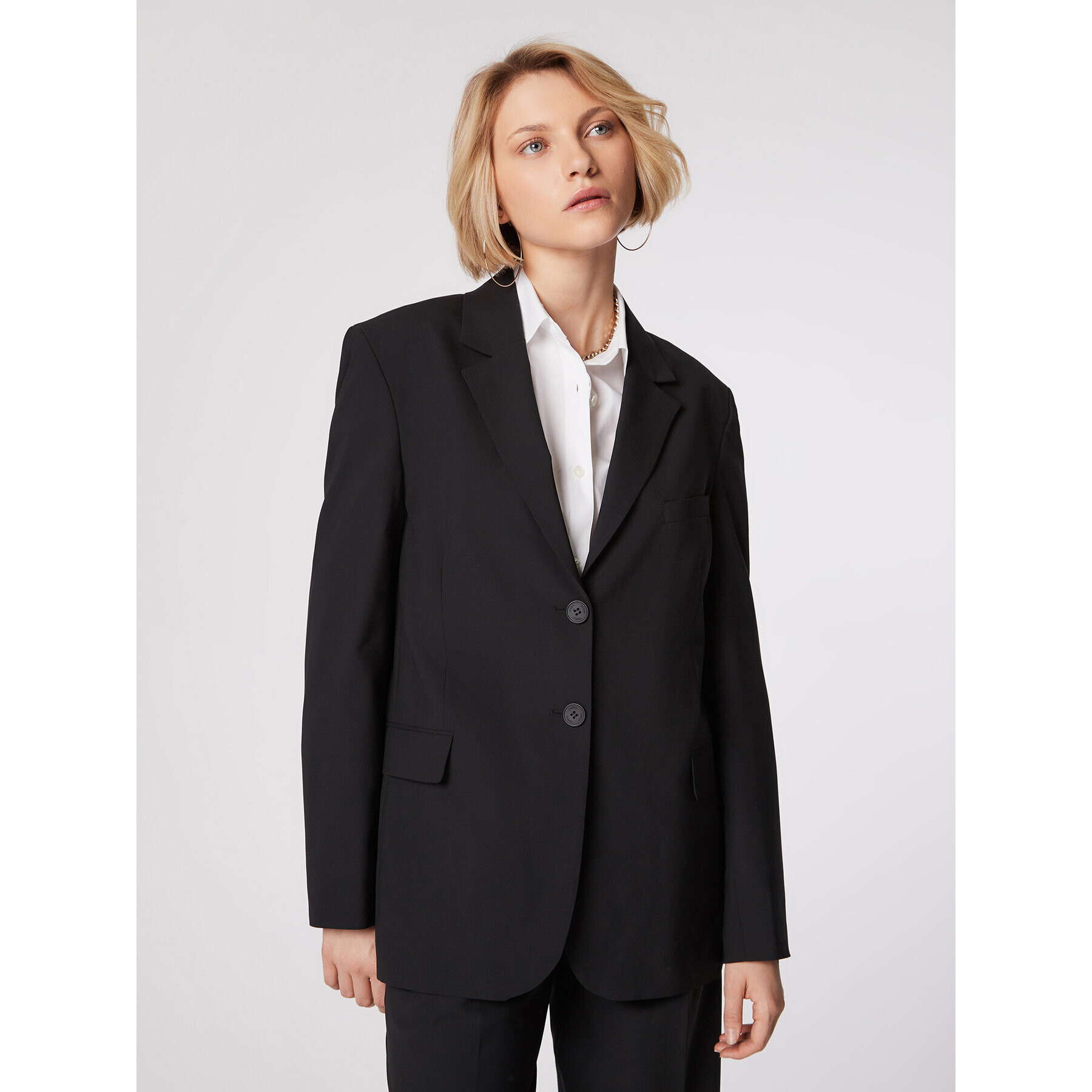 Simple Sacou MKD001 Negru Regular Fit - Pled.ro