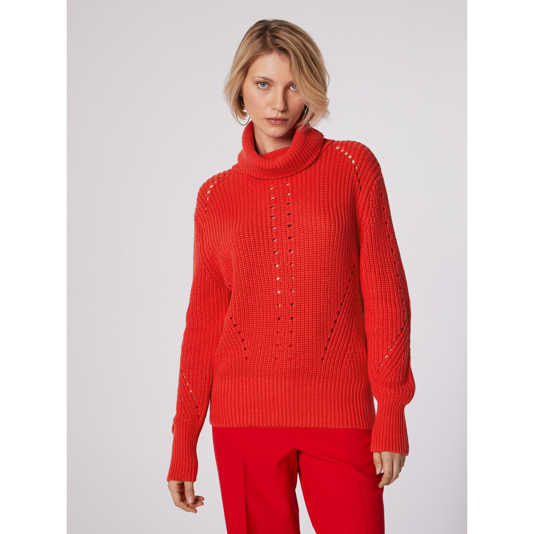 Simple Bluză cu gât SWD507-02 Coral Relaxed Fit - Pled.ro