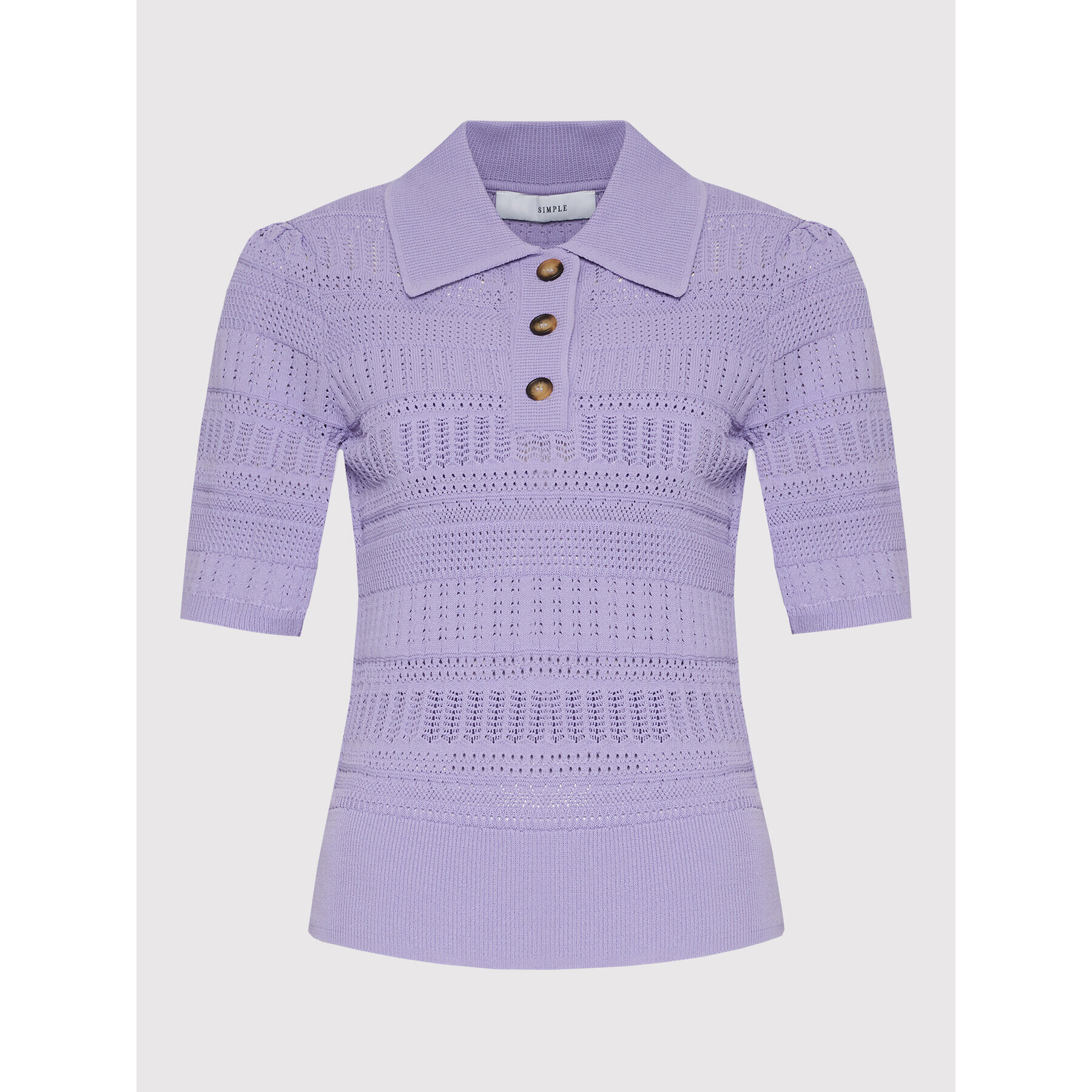 Simple Bluză SWD032 Violet Slim Fit - Pled.ro