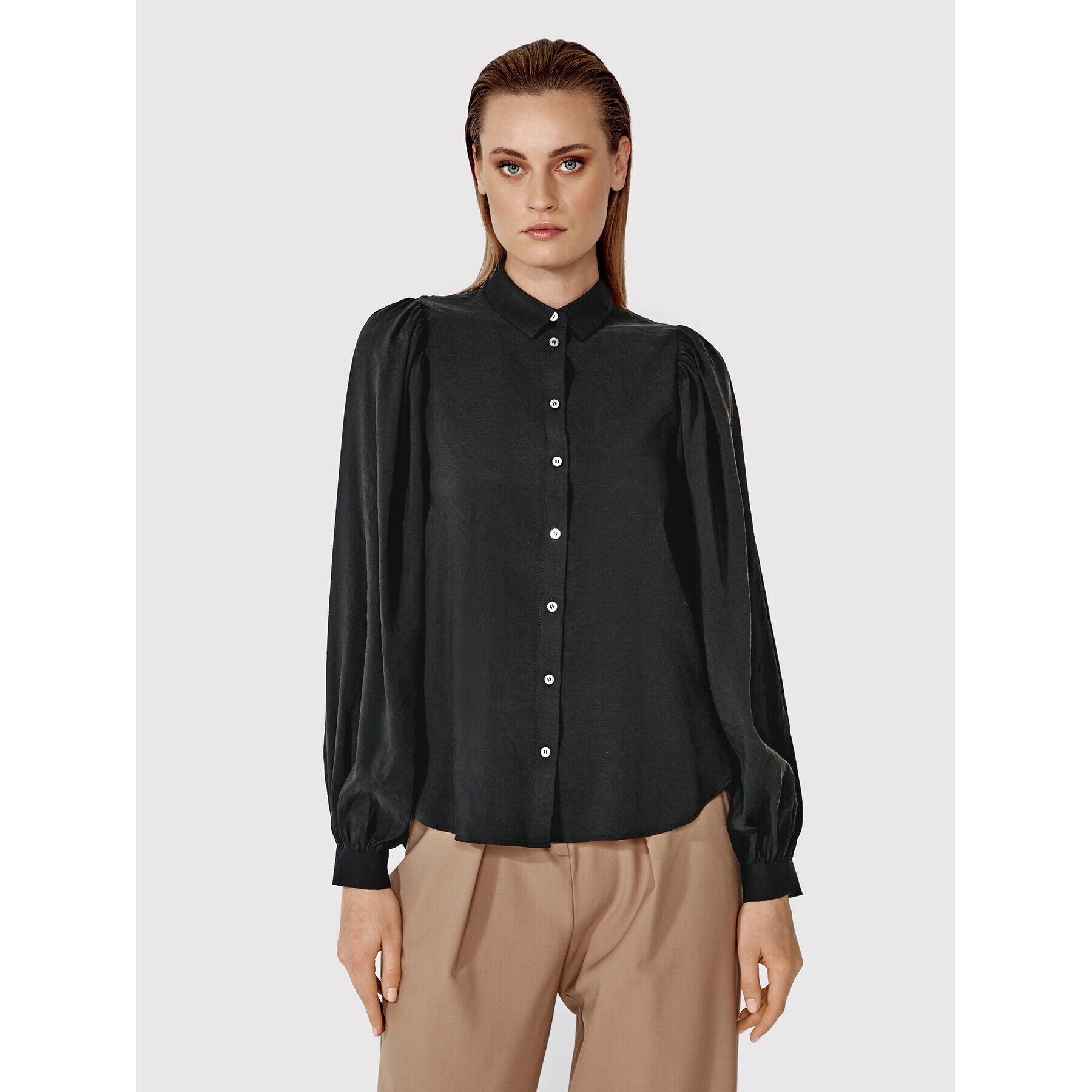 Simple Cămașă KOD001 Negru Regular Fit - Pled.ro