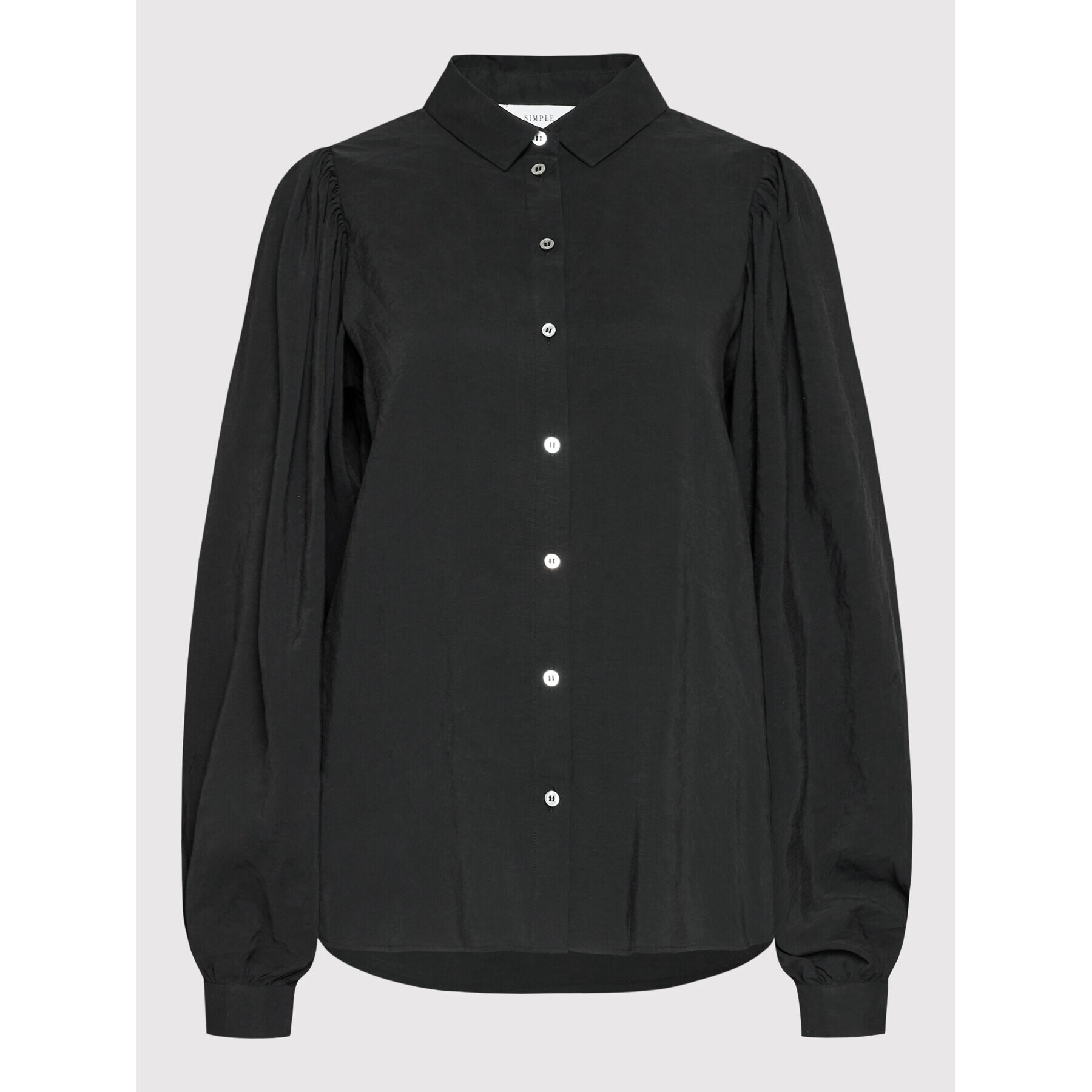 Simple Cămașă KOD001 Negru Regular Fit - Pled.ro