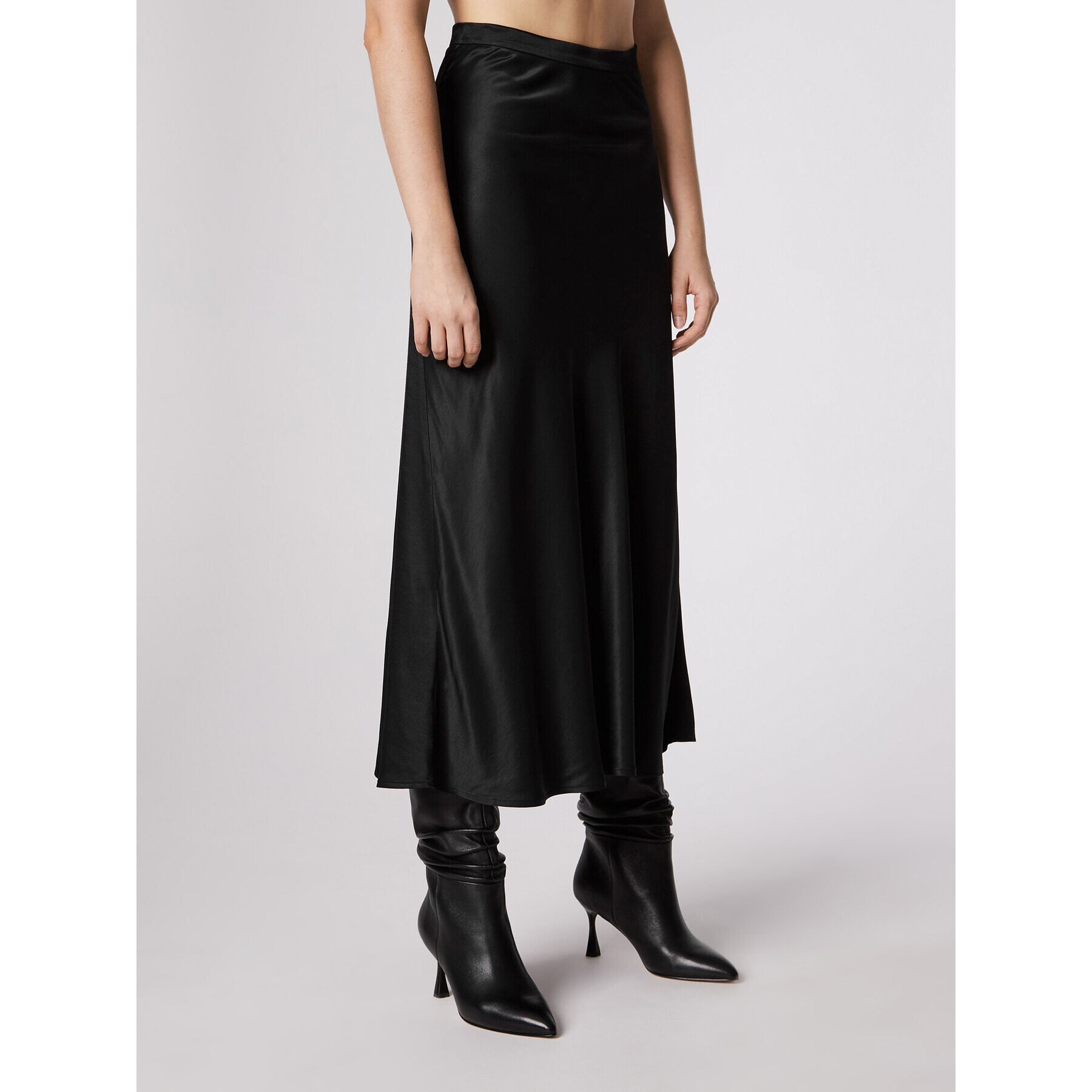 Simple Fustă midi SDD501 Negru Regular Fit - Pled.ro