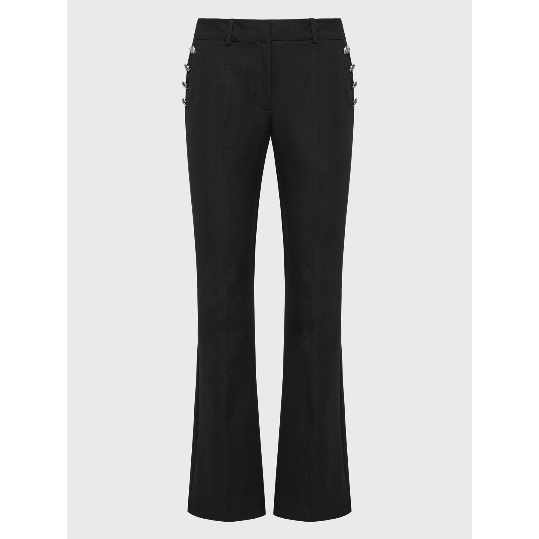 Simple Pantaloni din material SPD500-03 Negru Regular Fit - Pled.ro