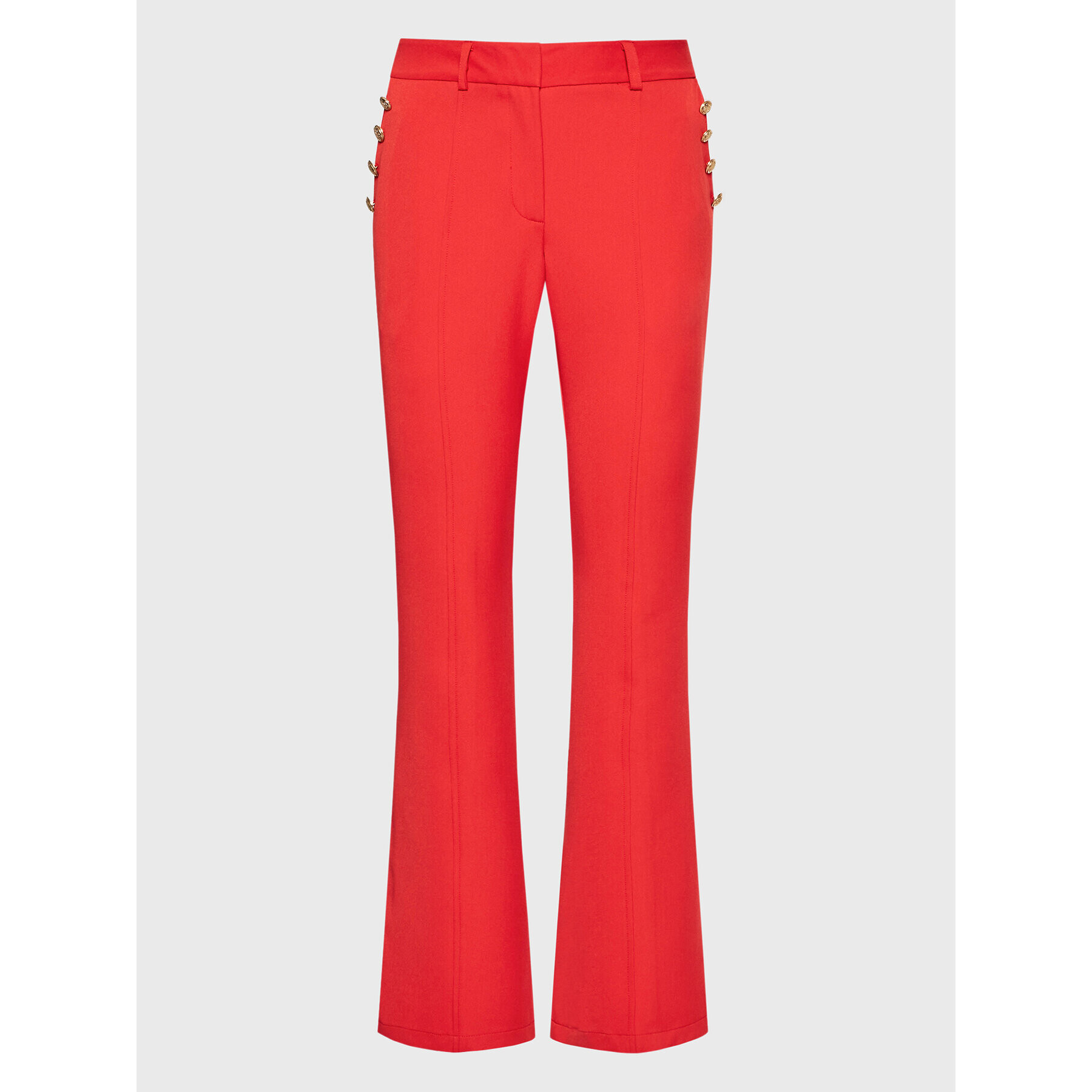 Simple Pantaloni din material SPD505-02 Roșu Regular Fit - Pled.ro