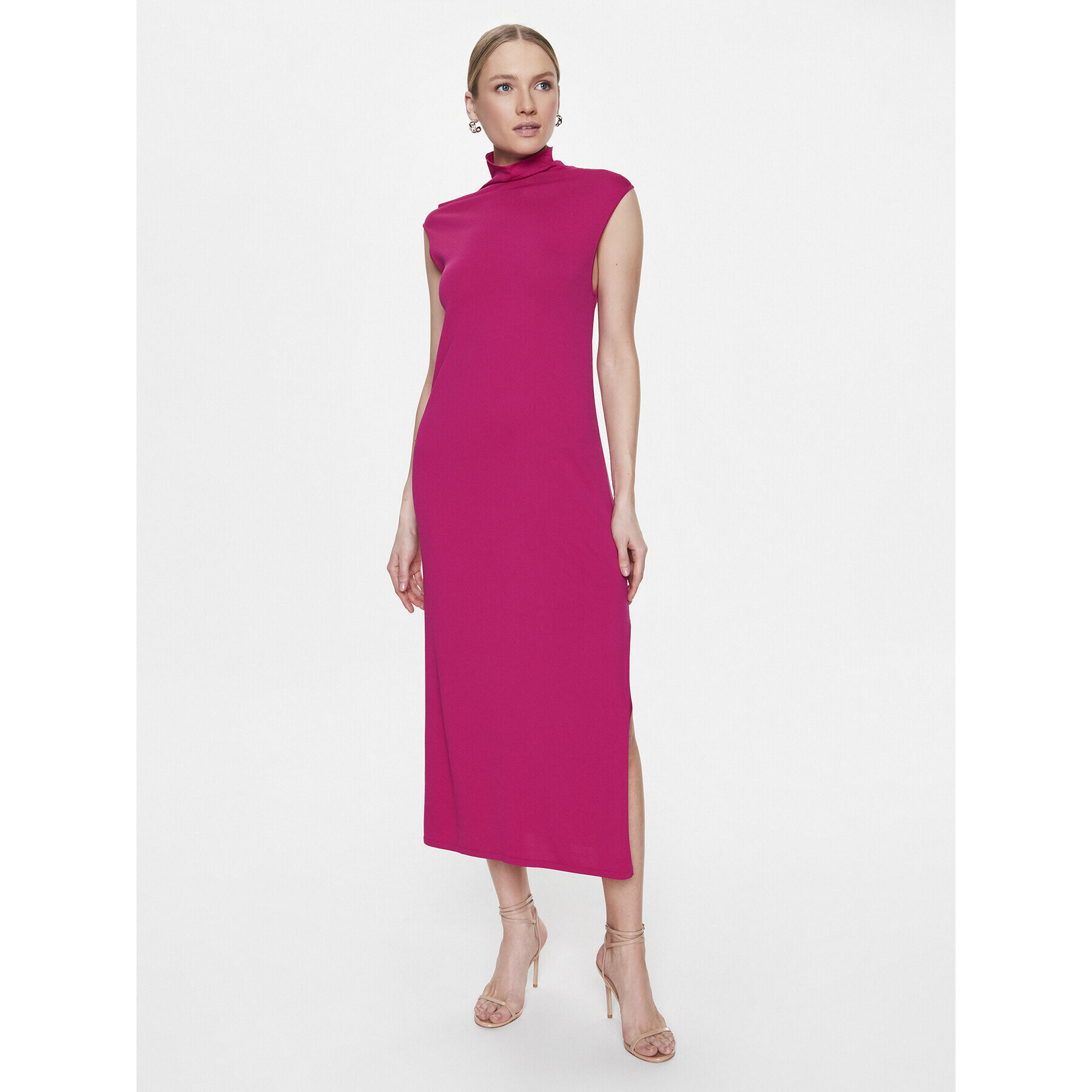 Simple Rochie cocktail SUD007 Roz Regular Fit - Pled.ro