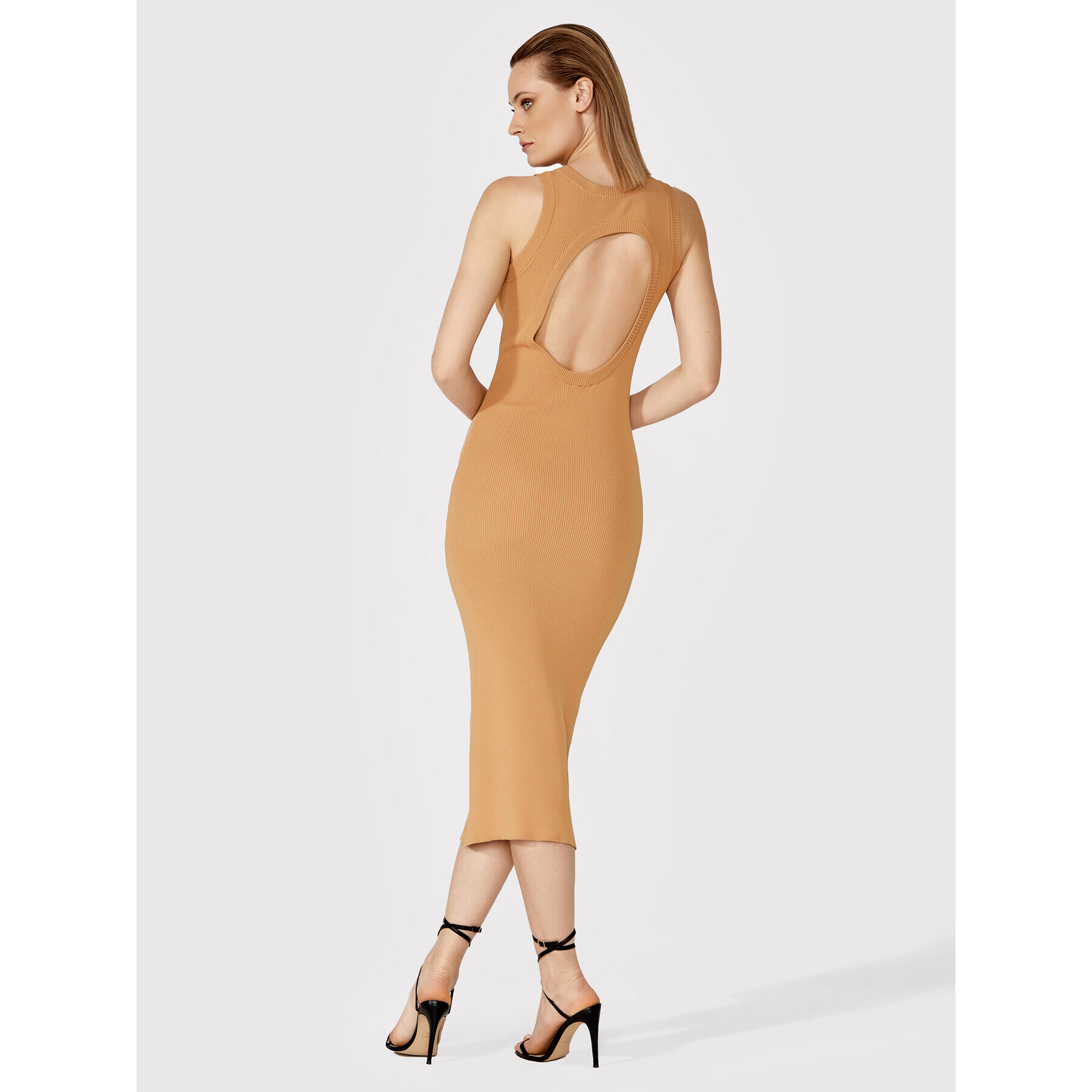 Simple Rochie de vară SUD012 Maro Slim Fit - Pled.ro