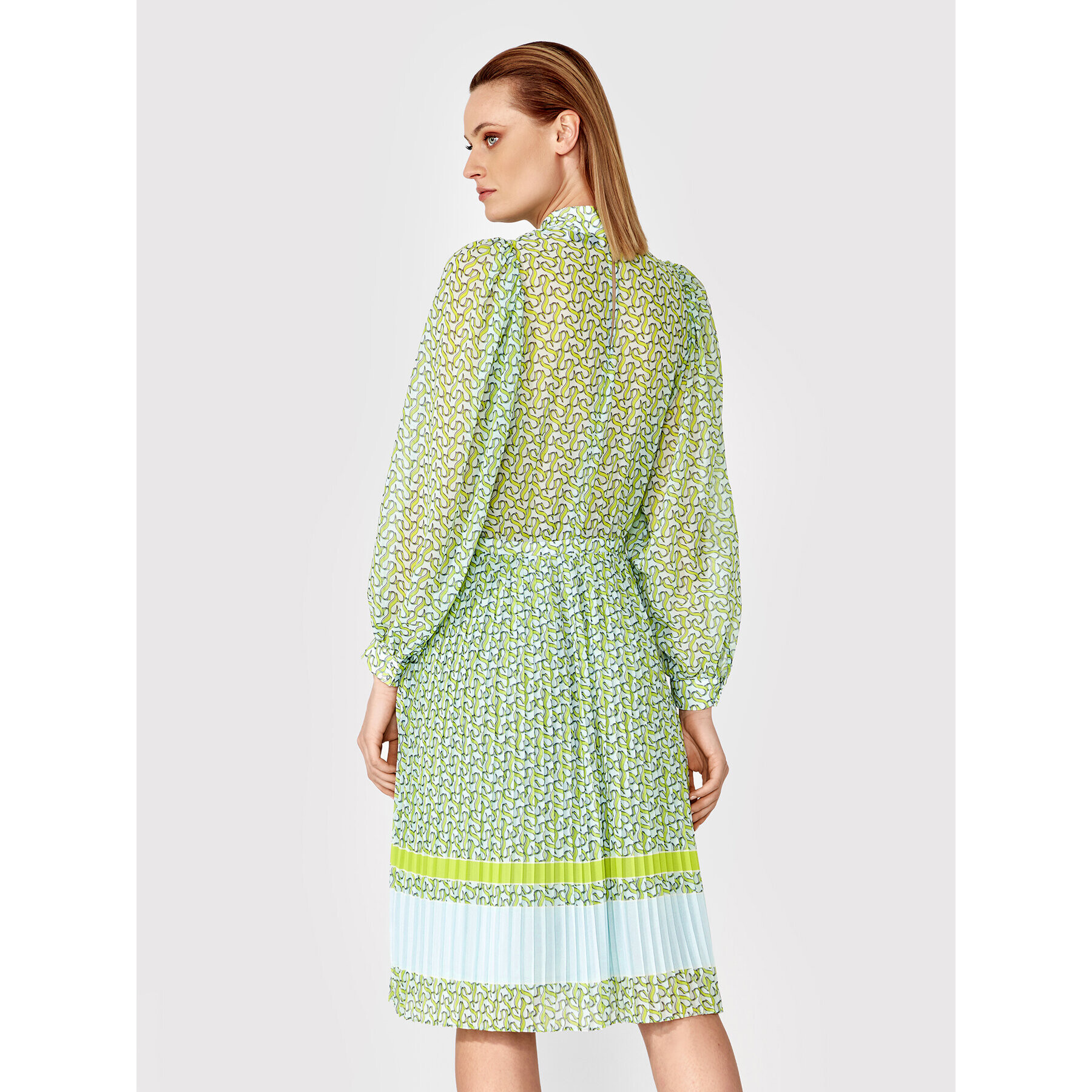 Simple Rochie de zi SUD005 Verde Regular Fit - Pled.ro