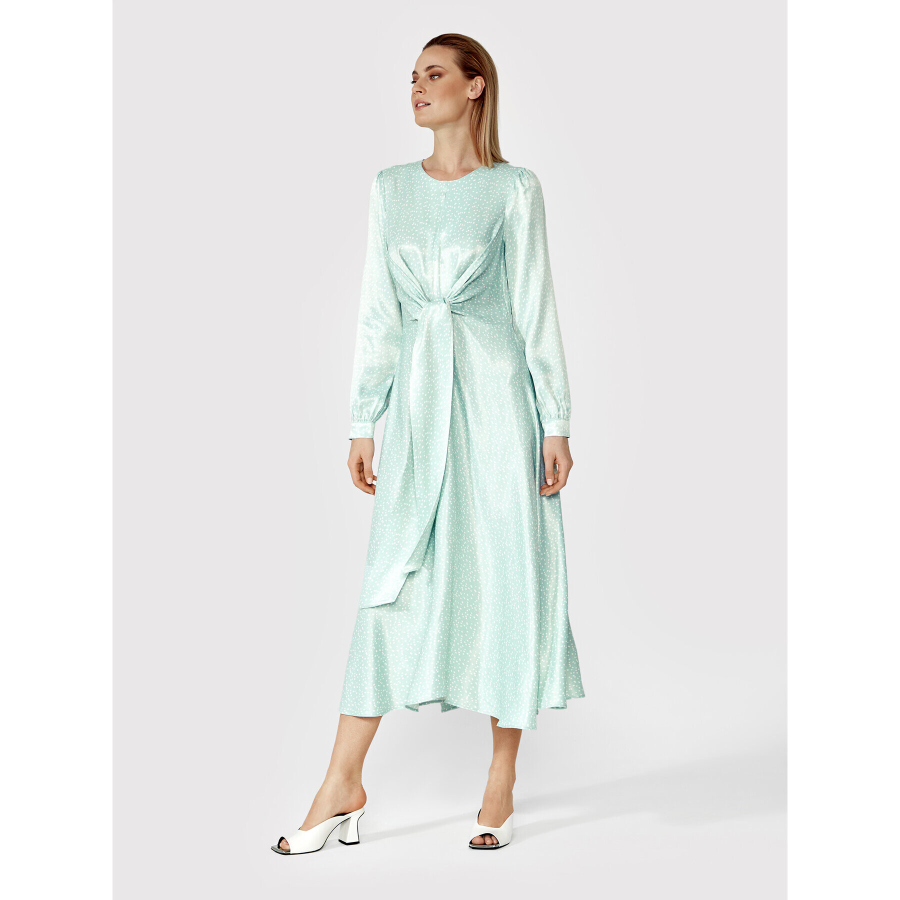 Simple Rochie de zi SUD071 Verde Regular Fit - Pled.ro