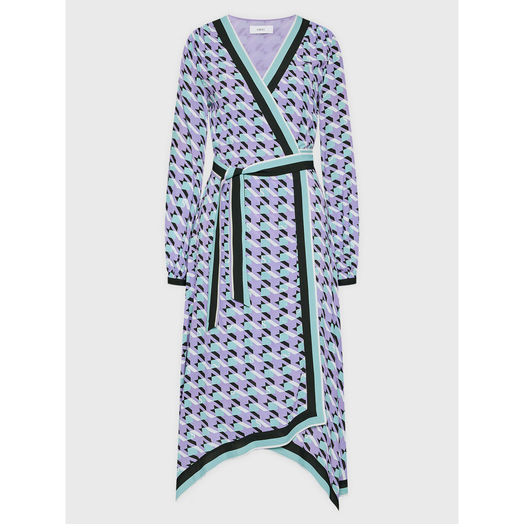 Simple Rochie de zi SUD078 Violet Regular Fit - Pled.ro