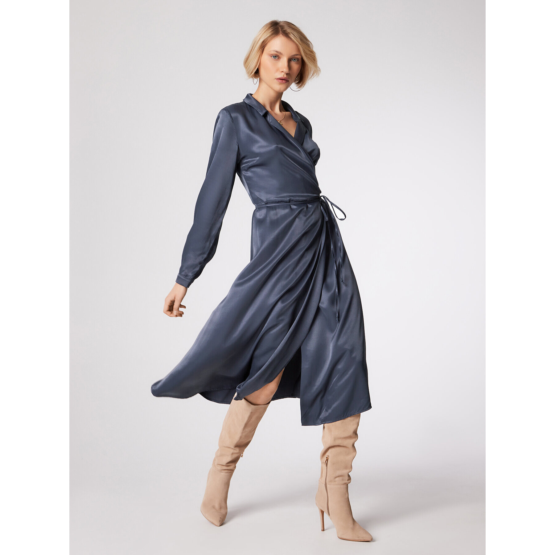 Simple Rochie de zi SUD514-02 Bleumarin Relaxed Fit - Pled.ro