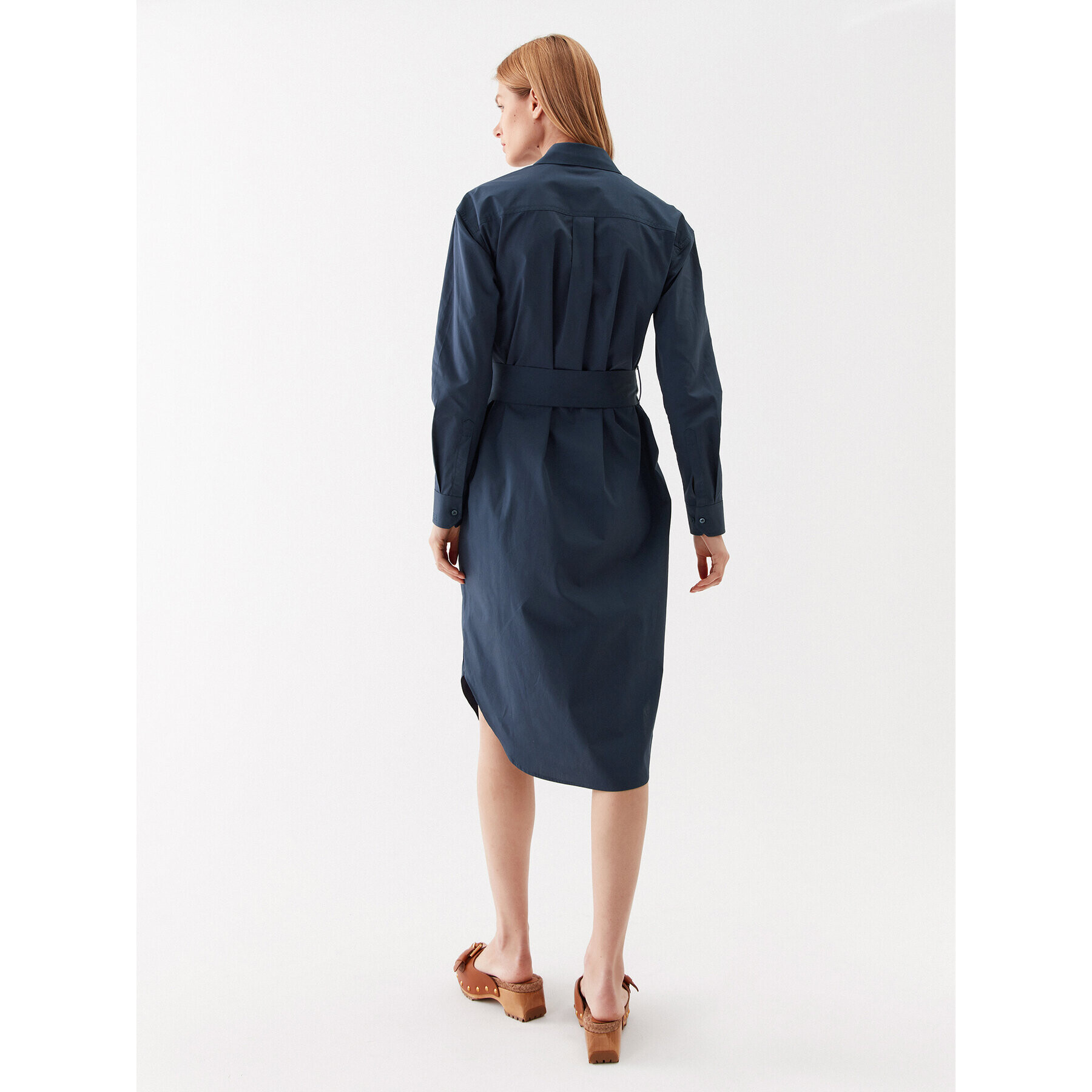 Simple Rochie tip cămașă SI23-SUD012 Bleumarin Regular Fit - Pled.ro