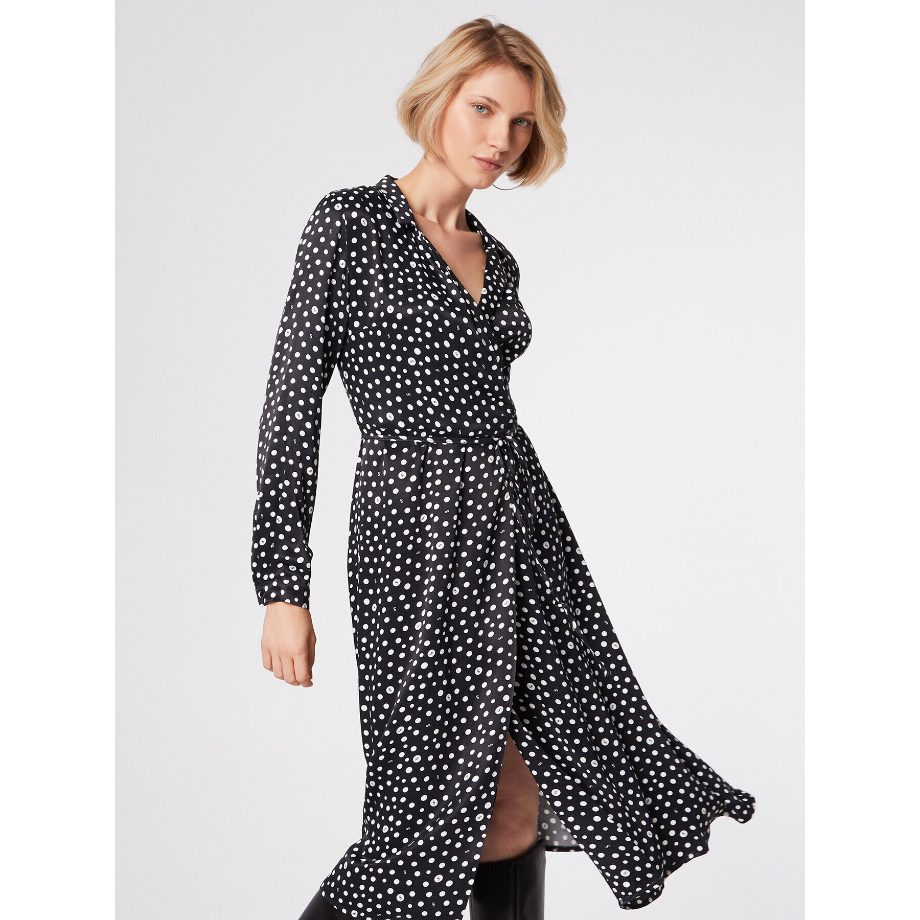 Simple Rochie tip cămașă SUD514-03 Negru Regular Fit - Pled.ro